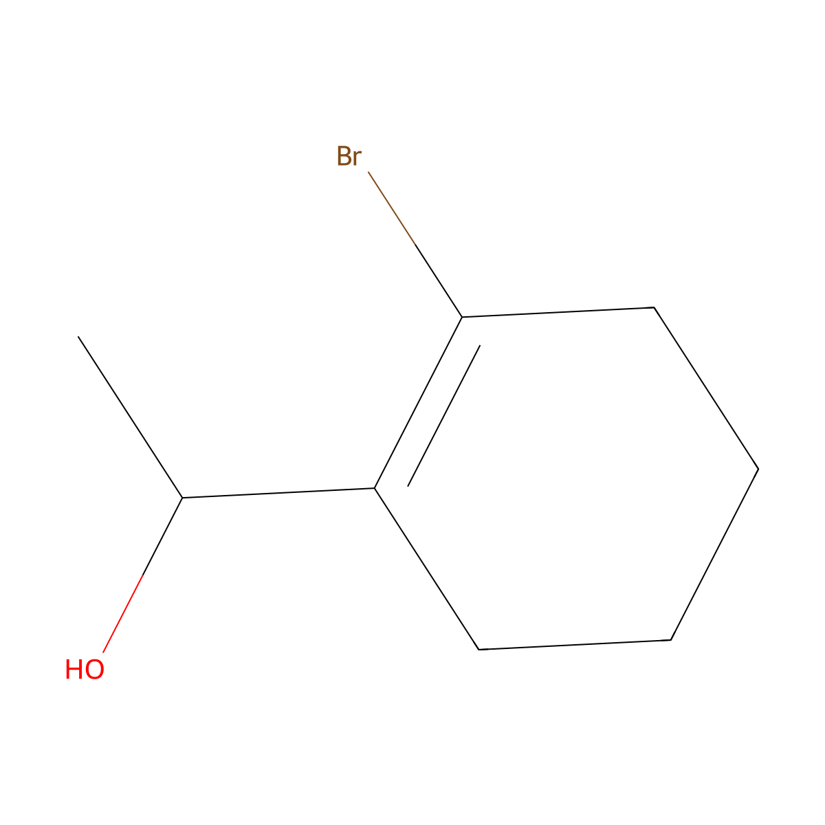 1-(2-Bromo-1-cyclohexen-1-yl)ethanol molecular structure, CAS 183122-96-5