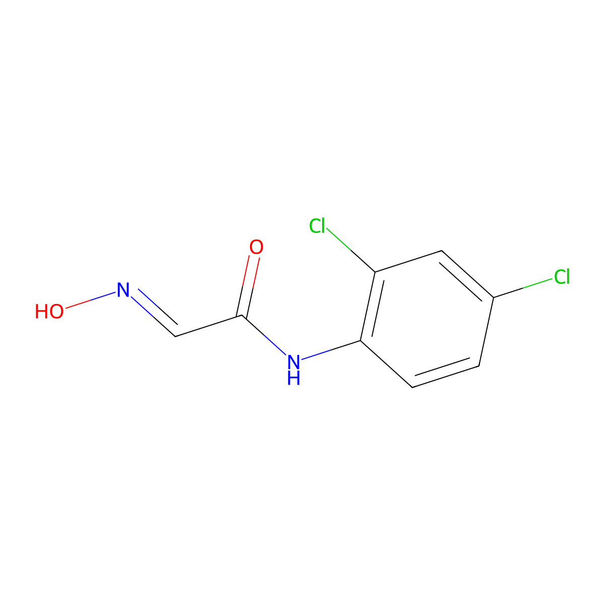 N-(2,4-dichlorophenyl)-2-hydroxyiminoacetamide molecular structure, CAS 18313-03-6