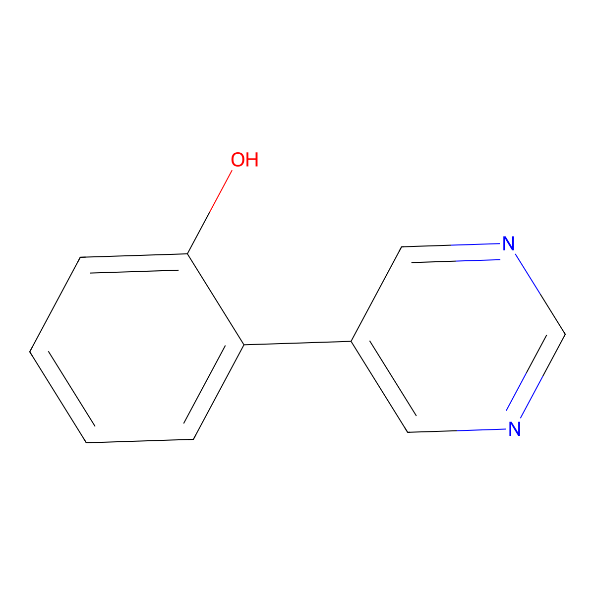 2-(5-Pyrimidinyl)phenol molecular structure, CAS 18313-50-3