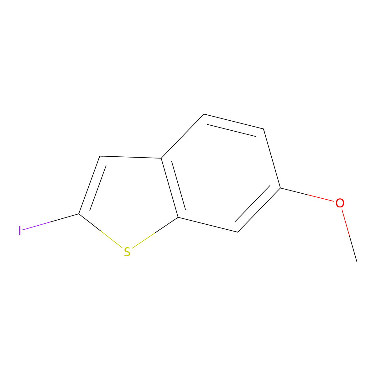 2-Iodo-6-methoxybenzo[b]thiophene molecular structure, CAS 183133-89-3