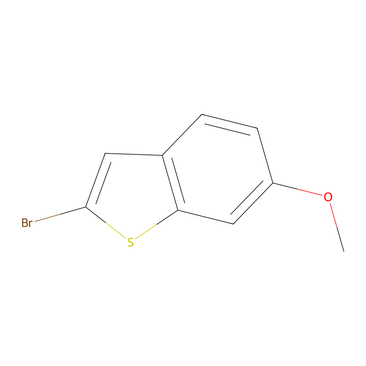 2-Bromo-6-methoxybenzo[b]thiophene molecular structure, CAS 183133-90-6
