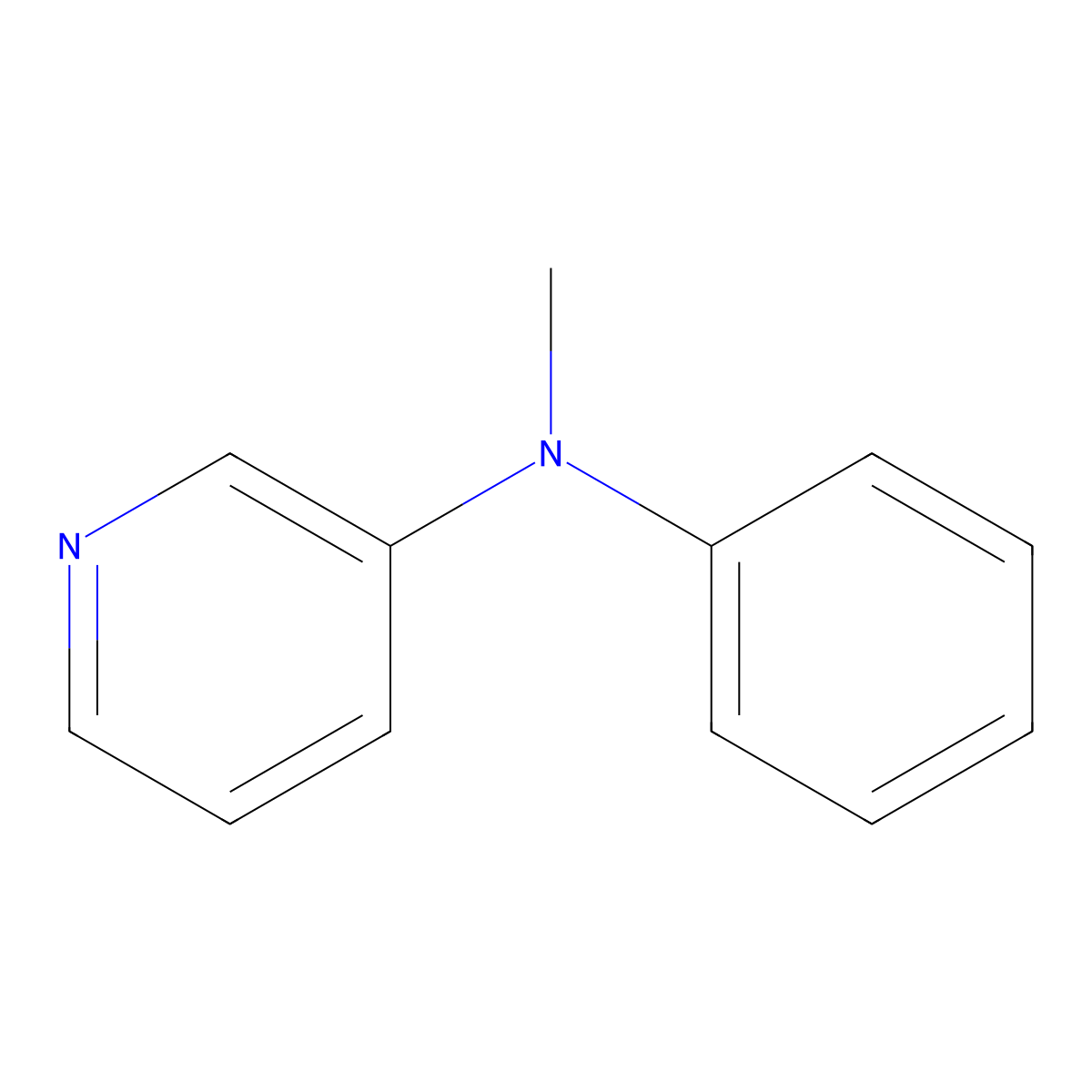 N-methyl-N-phenylpyridin-3-amine molecular structure, CAS 183135-51-5