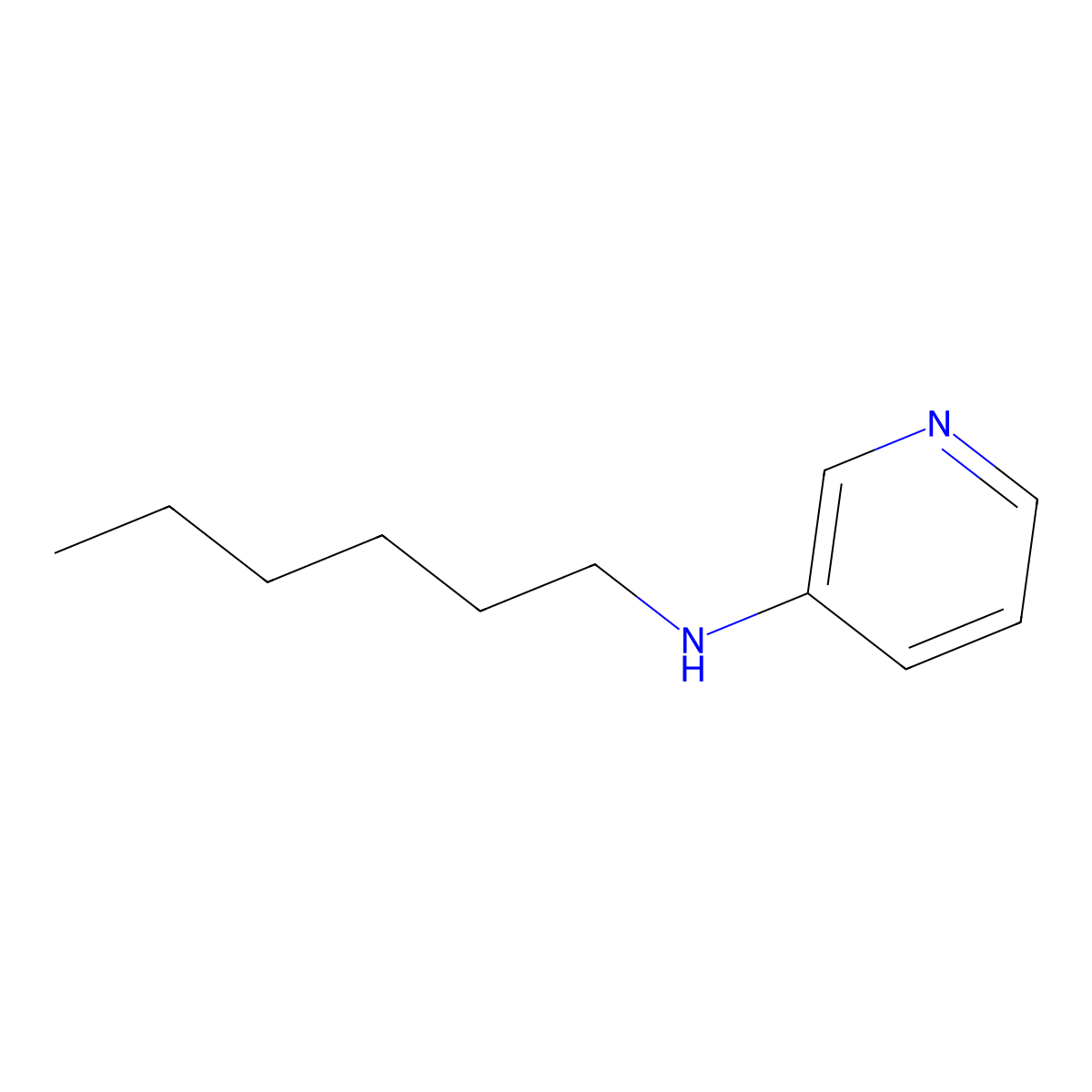 N-Hexyl-3-pyridinamine molecular structure, CAS 183135-52-6