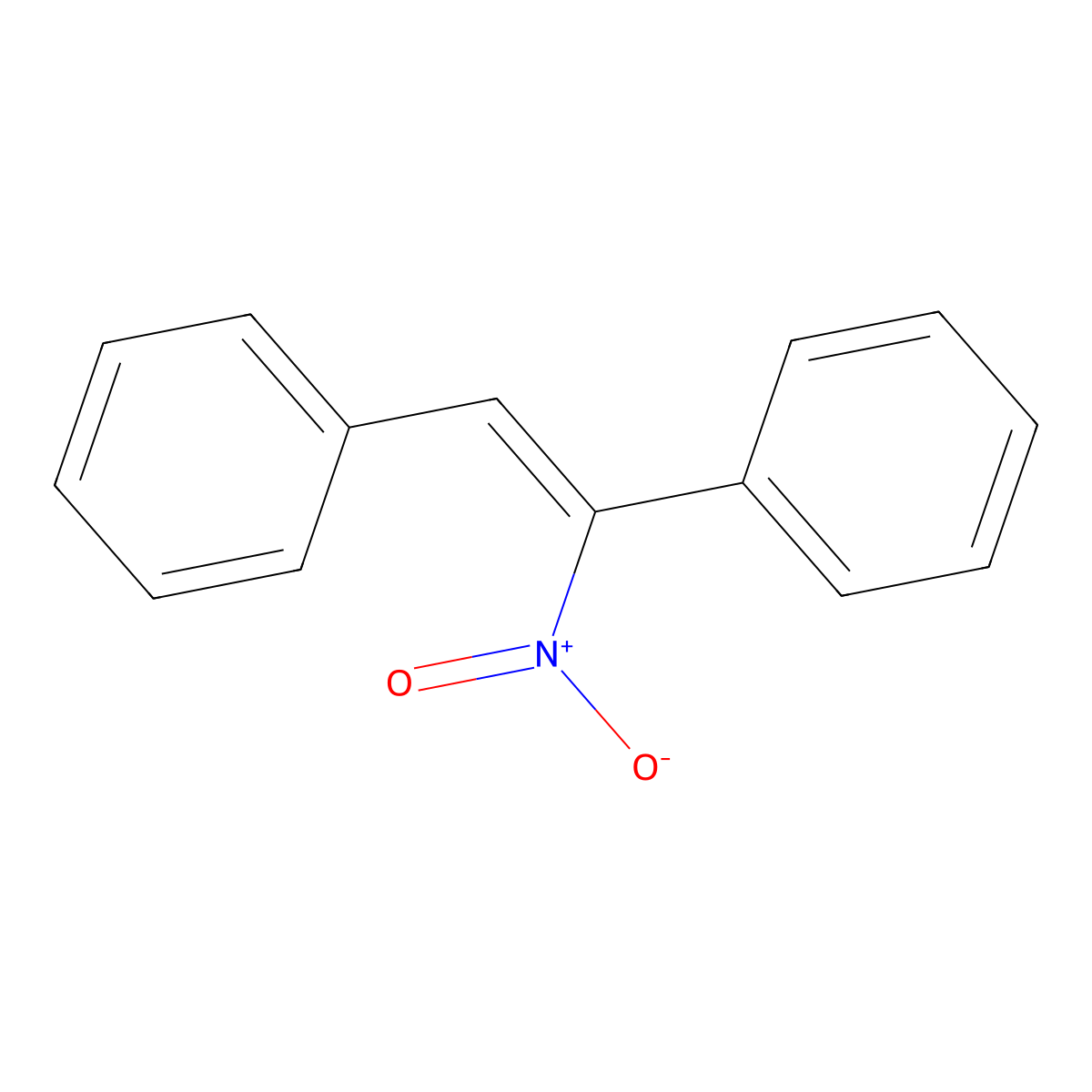(2-Nitro-2-phenylethenyl)benzene molecular structure, CAS 18315-83-8