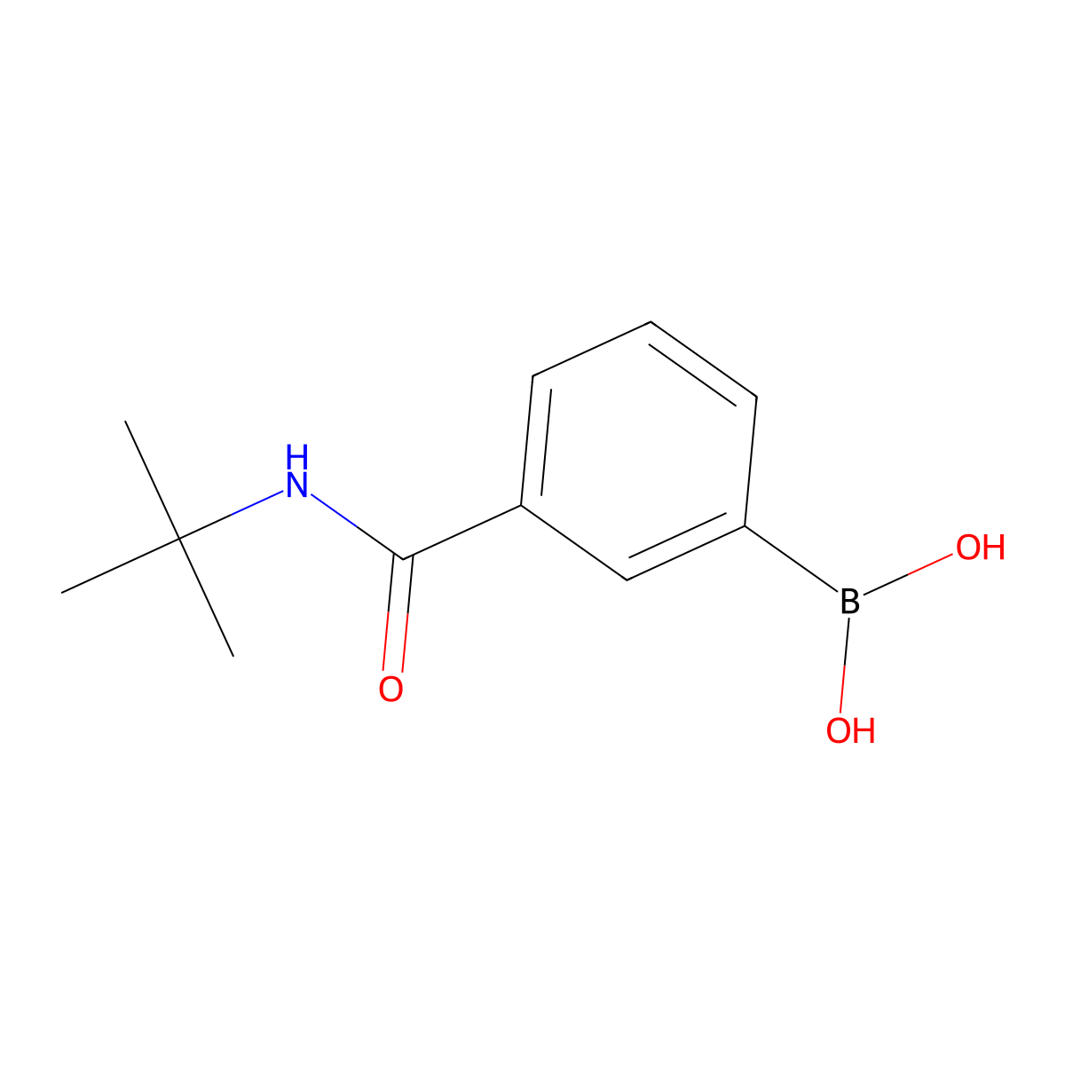 (3-(tert-Butylcarbamoyl)phenyl)boronic acid molecular structure, CAS 183158-30-7