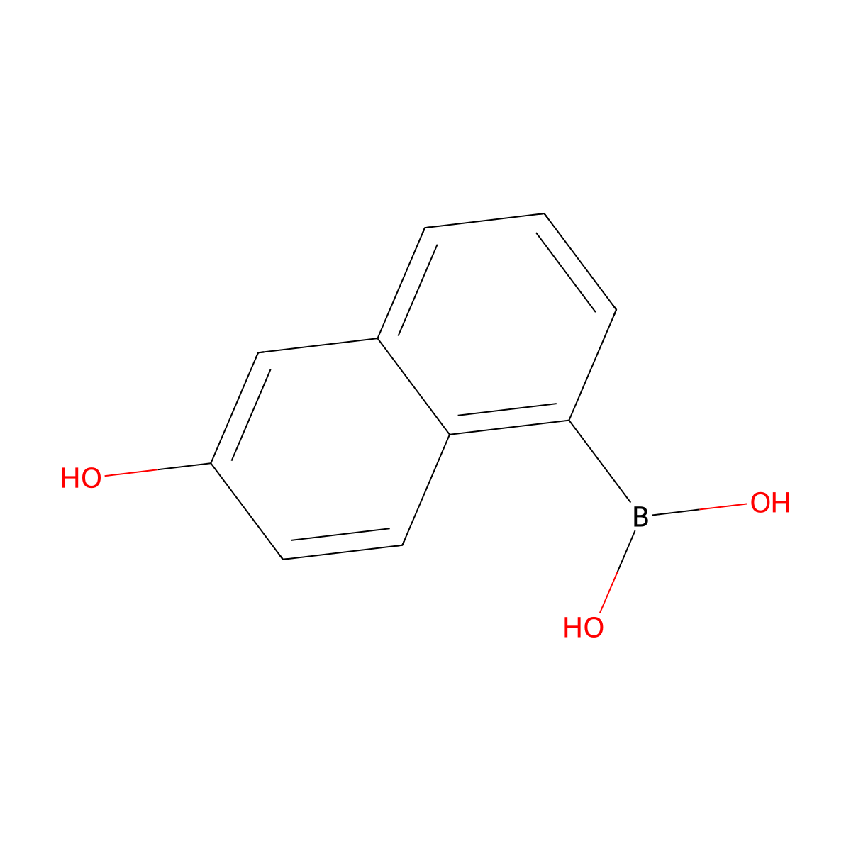 (6-Hydroxynaphthalen-1-yl)boronic acid molecular structure, CAS 183158-32-9