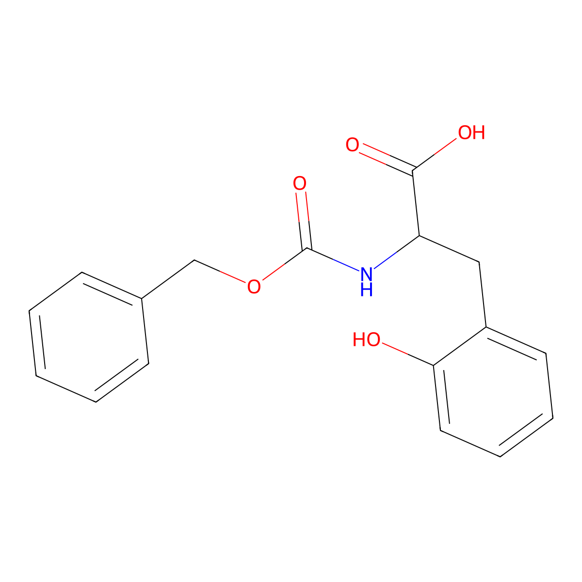 2-{[(Benzyloxy)carbonyl]amino}-3-(2-hydroxyphenyl)propanoic acid molecular structure, CAS 183161-75-3