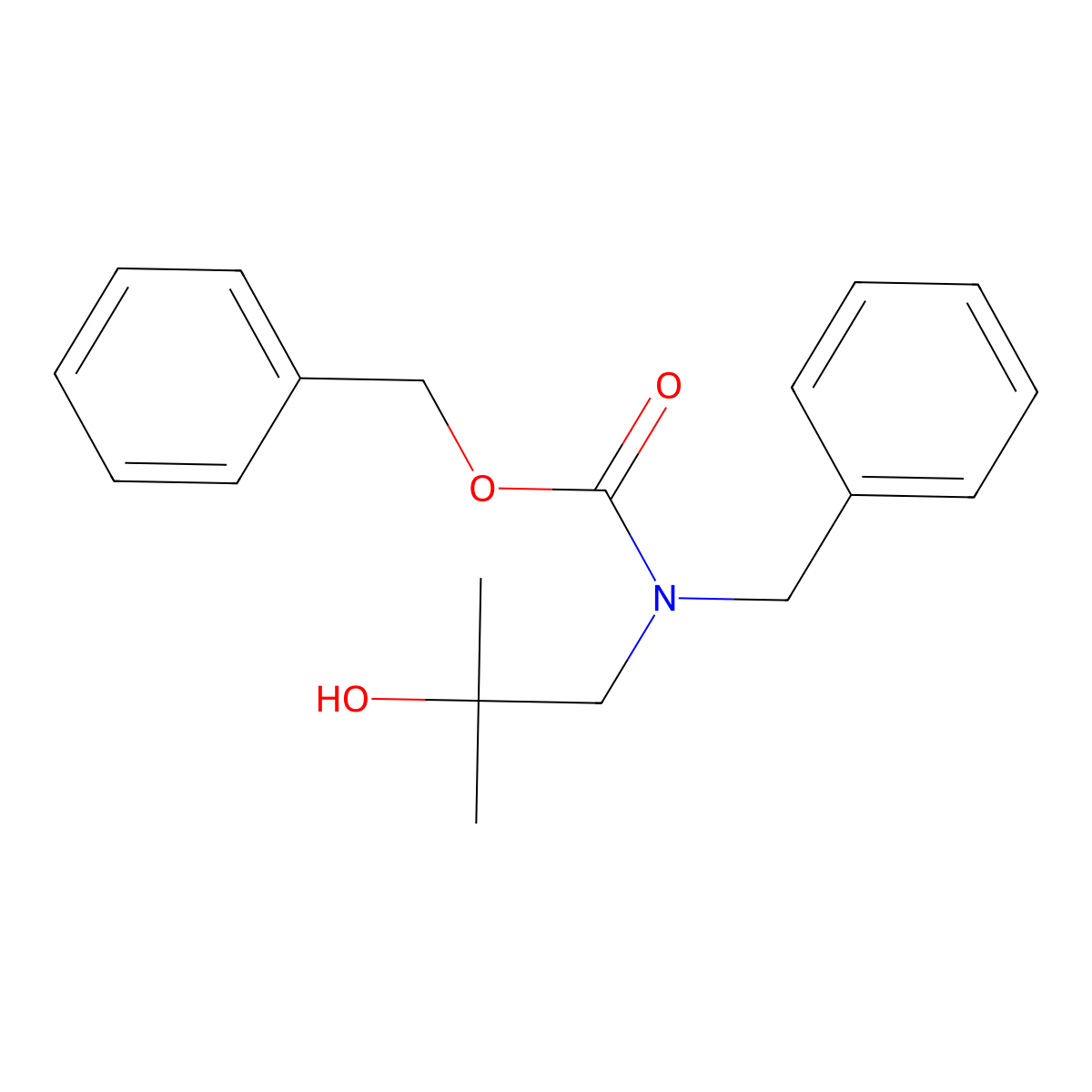 benzyl N-benzyl-N-(2-hydroxy-2-methylpropyl)carbamate molecular structure, CAS 183161-77-5