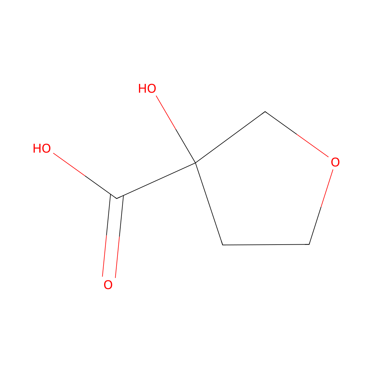 3-Hydroxyoxolane-3-carboxylic acid molecular structure, CAS 183162-36-9