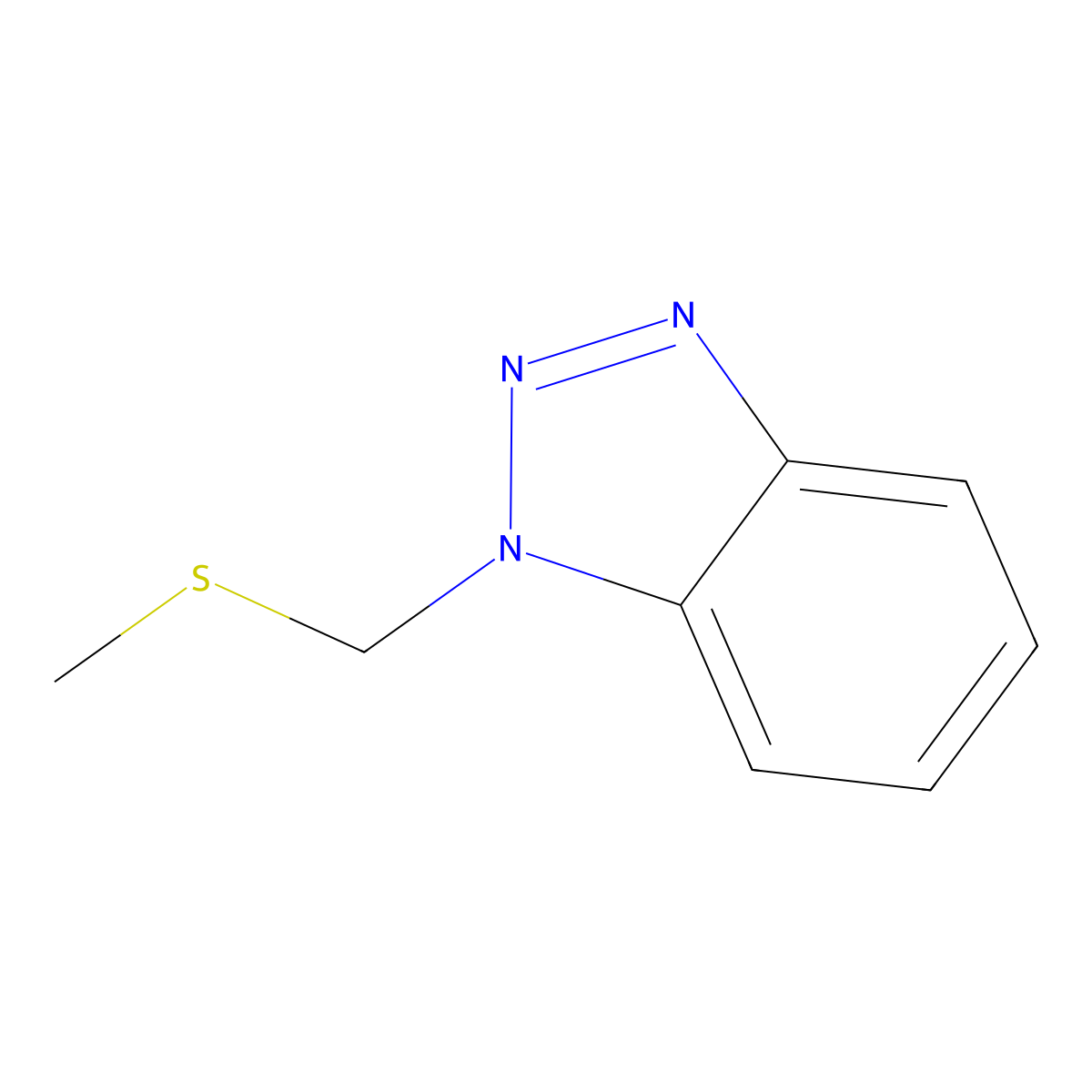 1-(Methylsulfanylmethyl)benzotriazole molecular structure, CAS 183164-38-7