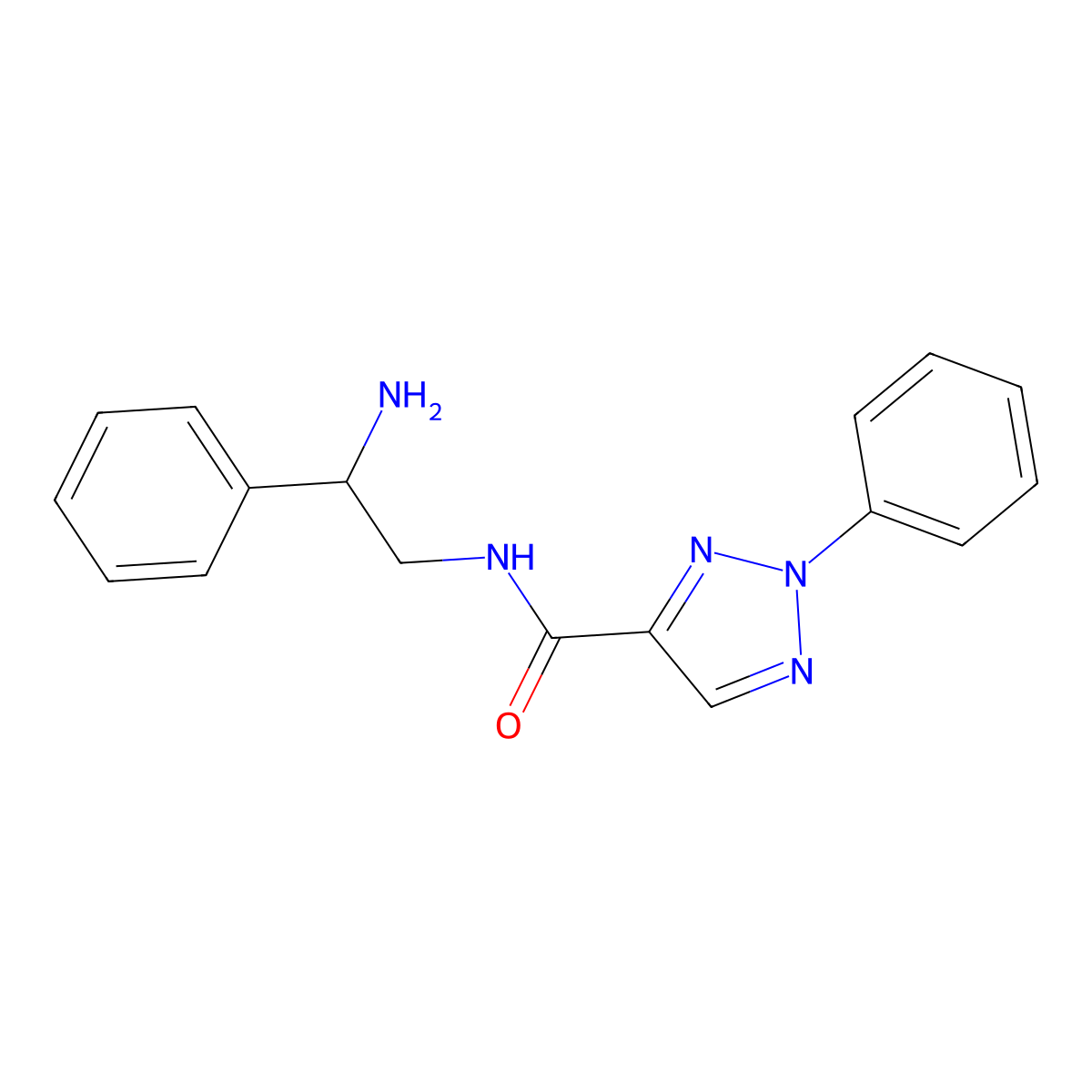 N-(2-amino-2-phenylethyl)-2-phenyl-2H-1,2,3-triazole-4-carboxamide molecular structure, CAS 1831687-51-4
