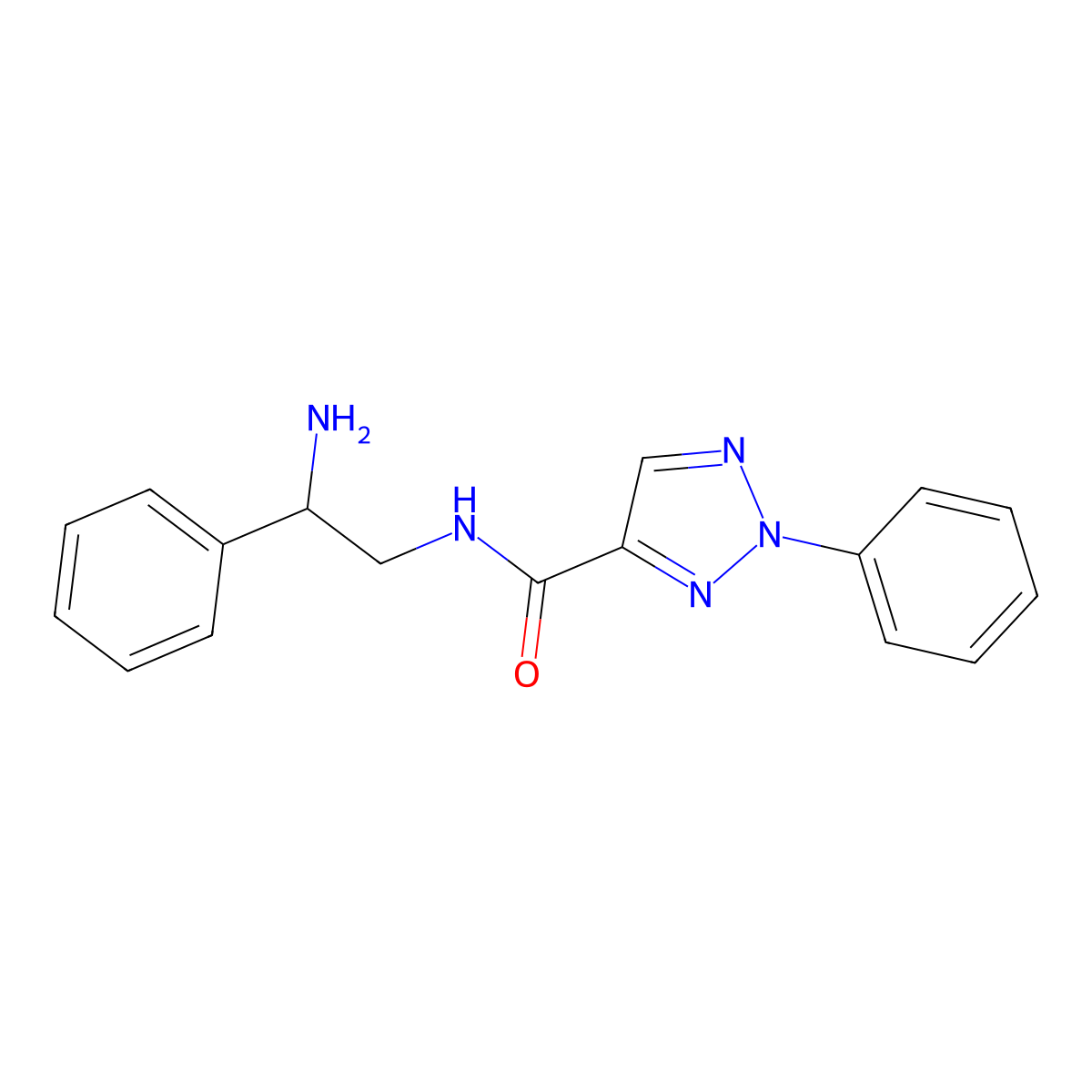 N-(2-amino-2-phenylethyl)-2-phenyl-2H-1,2,3-triazole-4-carboxamide molecular structure, CAS 1831687-51-4