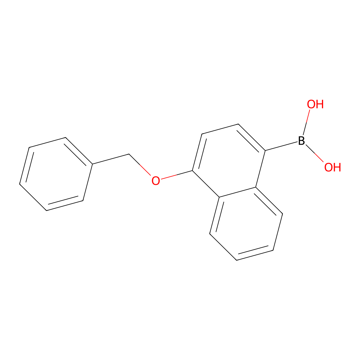 1-Benzyloxynaphthalene-4-boronic acid molecular structure, CAS 183170-90-3