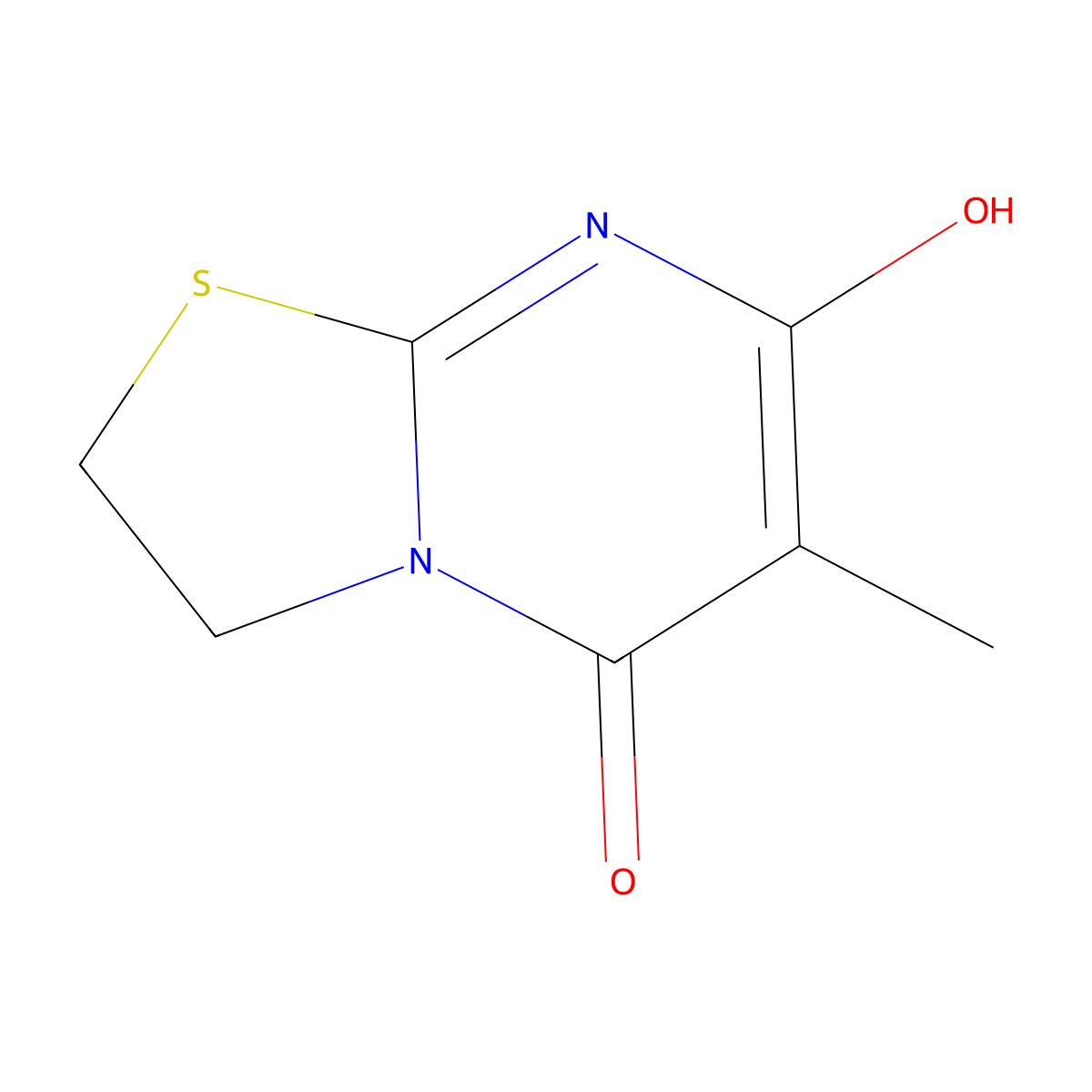 7-hydroxy-6-methyl-2,3-dihydro-5H-[1,3]thiazolo[3,2-a]pyrimidin-5-one molecular structure, CAS 183170-98-1