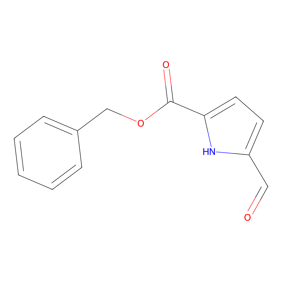 Benzyl 5-formyl-1H-pyrrole-2-carboxylate molecular structure, CAS 183172-57-8