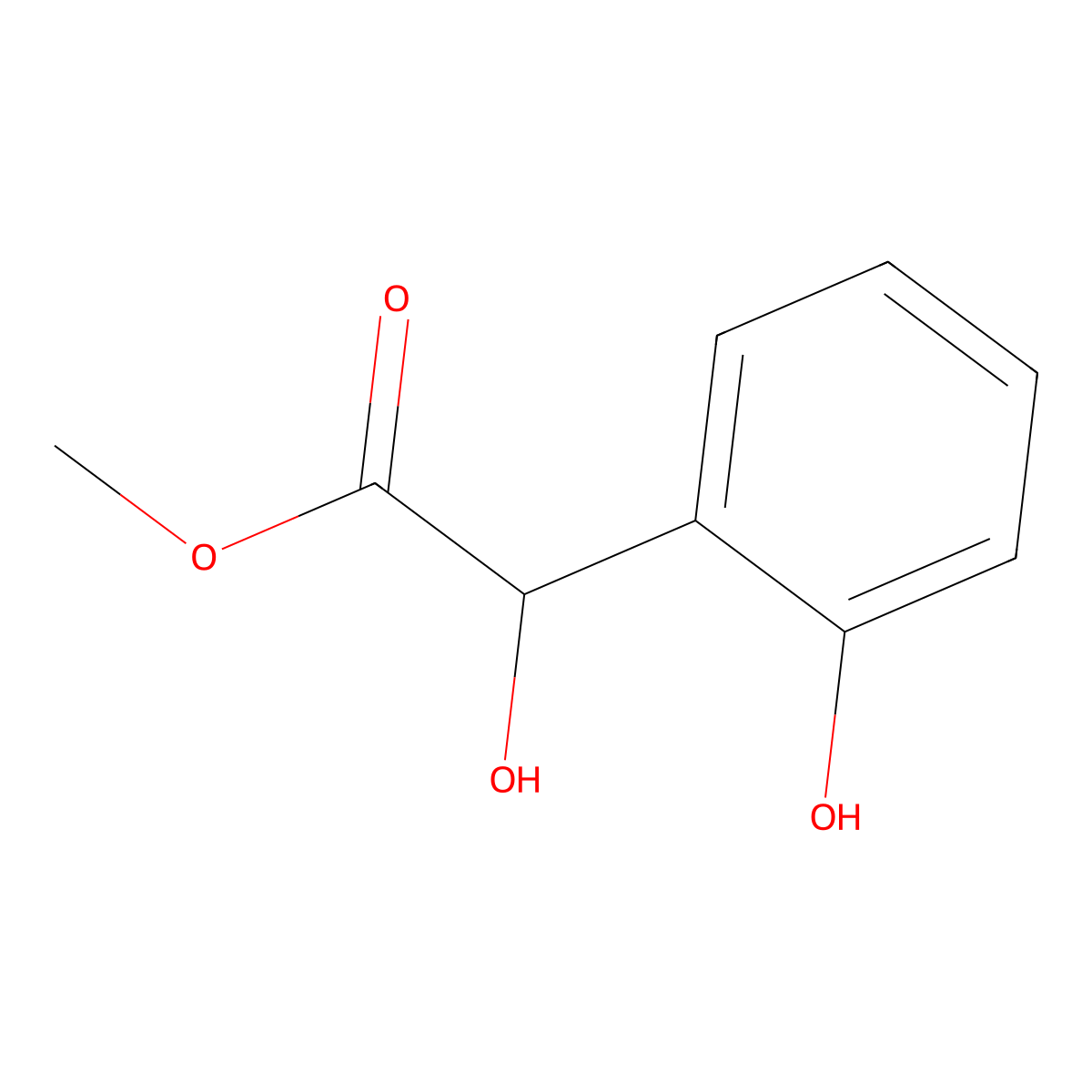 Methyl 2-hydroxy-2-(2-hydroxyphenyl)acetate molecular structure, CAS 183173-94-6