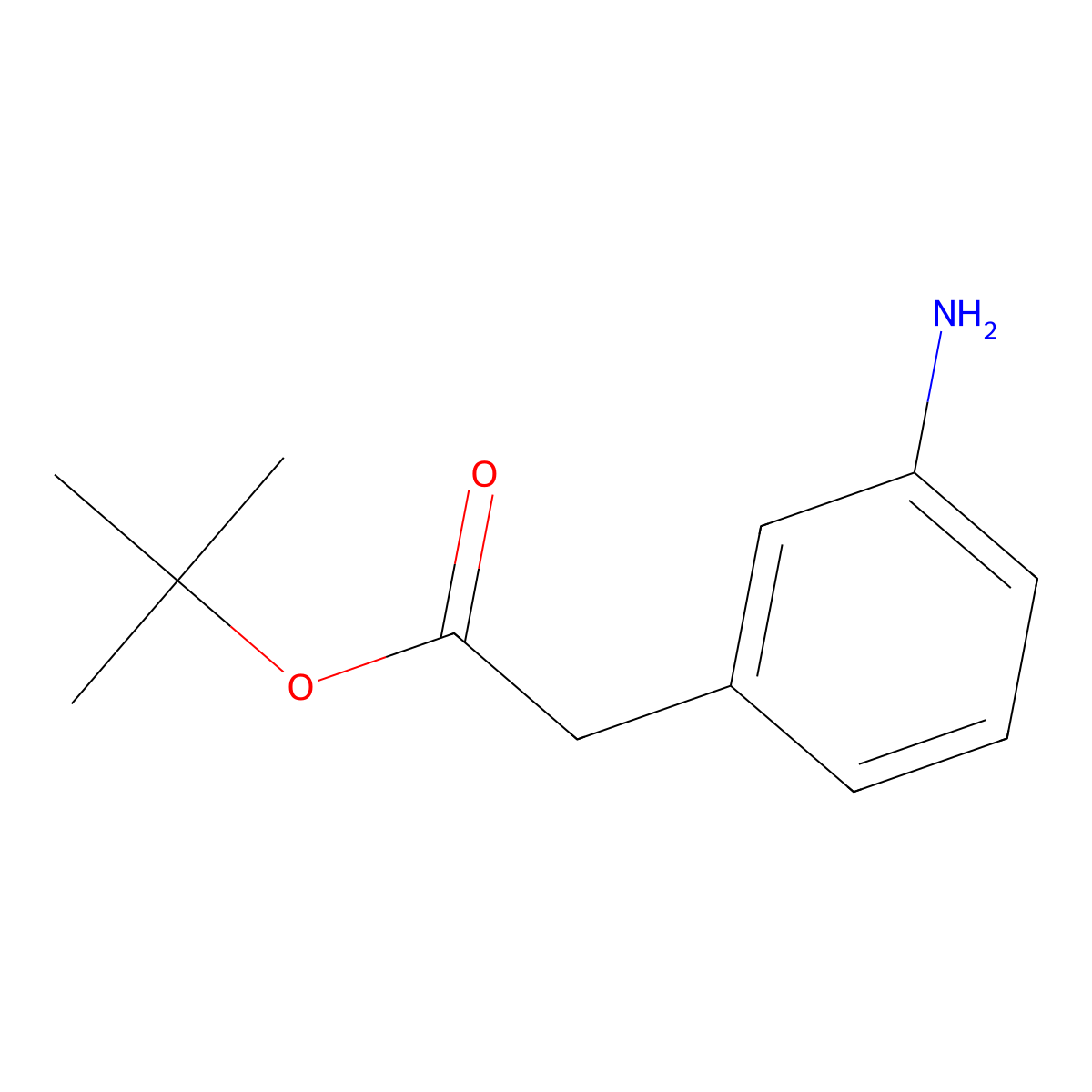 Tert-butyl 2-(3-aminophenyl)acetate molecular structure, CAS 183180-53-2