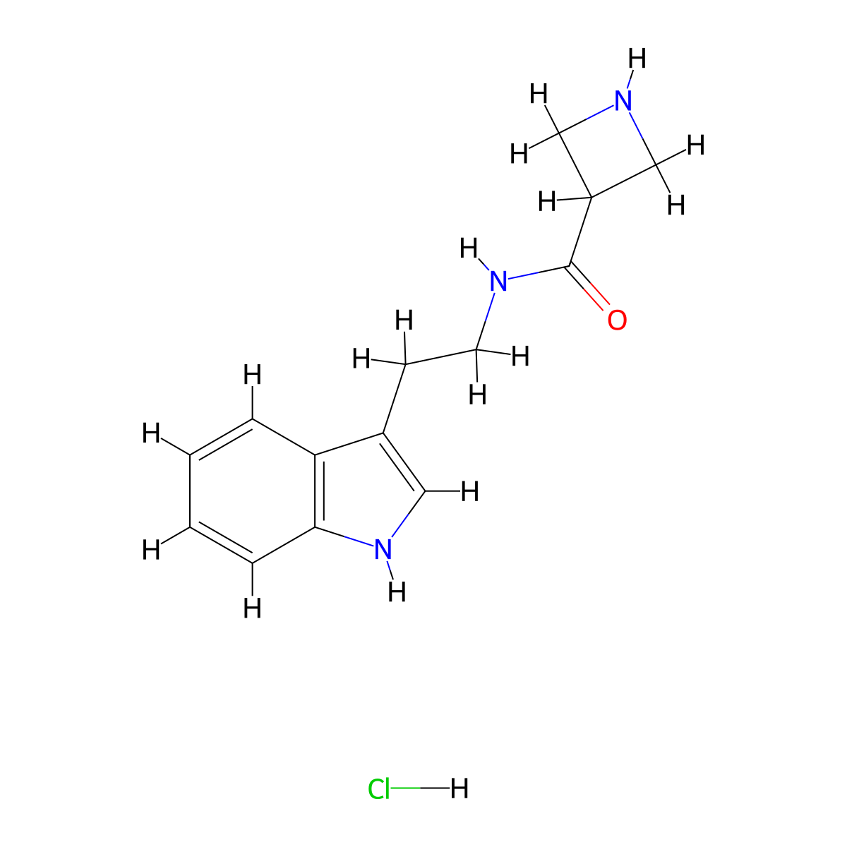 N-(2-(1H-indol-3-yl)ethyl)azetidine-3-carboxamide hydrochloride molecular structure, CAS 1831808-49-1