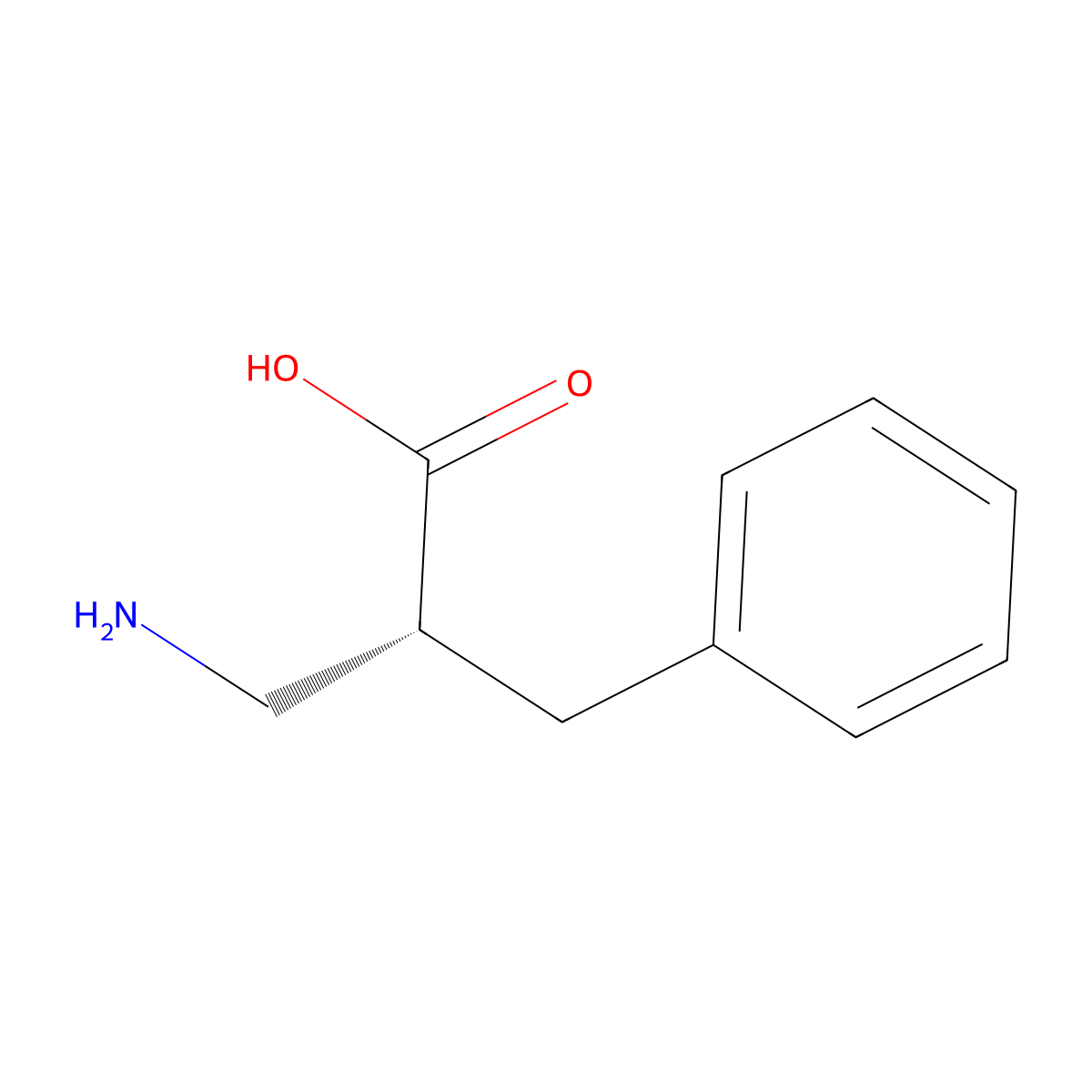 (R)-3-Amino-2-benzylpropanoic acid molecular structure, CAS 183182-07-2