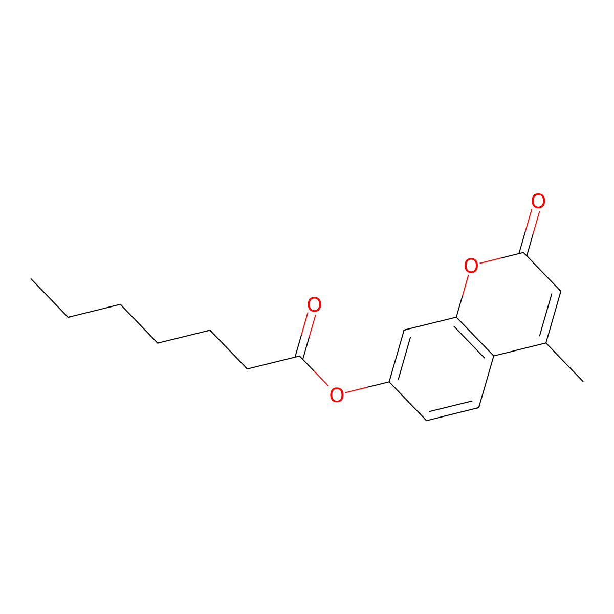 4-Methylumbelliferyl heptanoate molecular structure, CAS 18319-92-1
