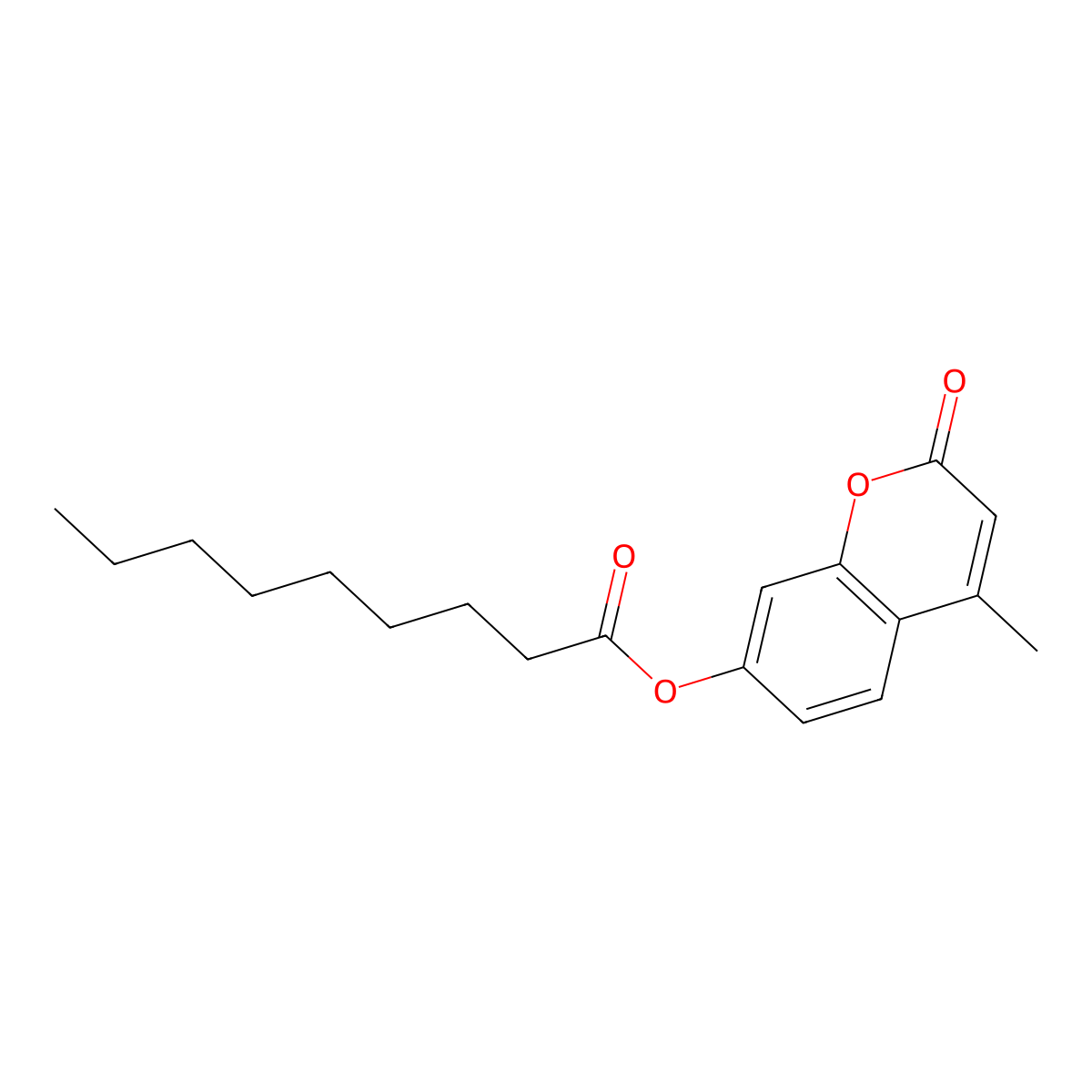4-Methyl-2-oxo-2H-1-benzopyran-7-yl nonan-1-oate molecular structure, CAS 18319-93-2