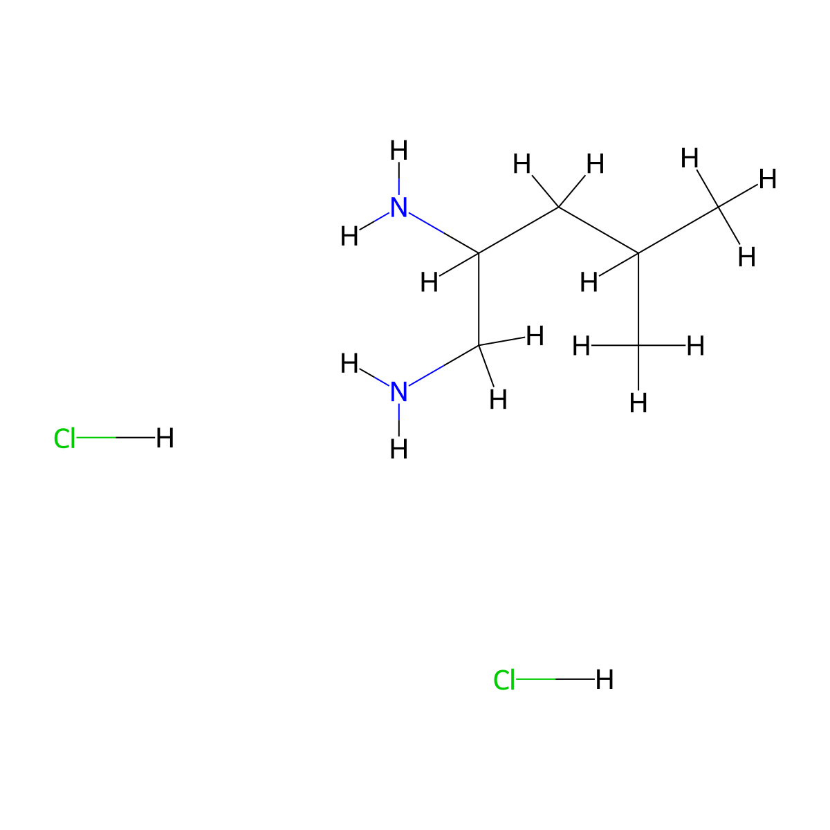 1,2-Diamino-4-methylpentane dihydrochloride molecular structure, CAS 183196-89-6