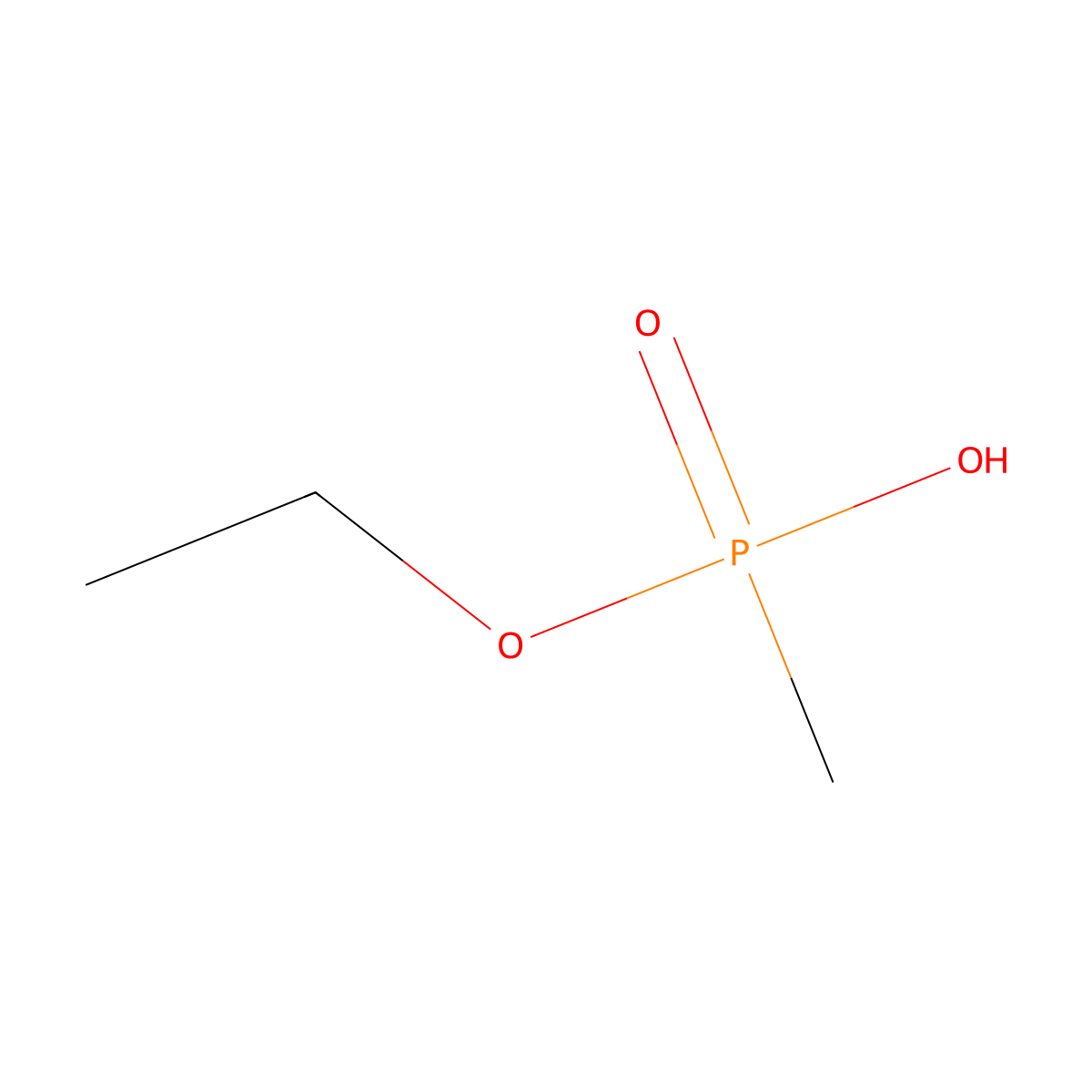 Ethyl methylphosphonate molecular structure, CAS 1832-53-7