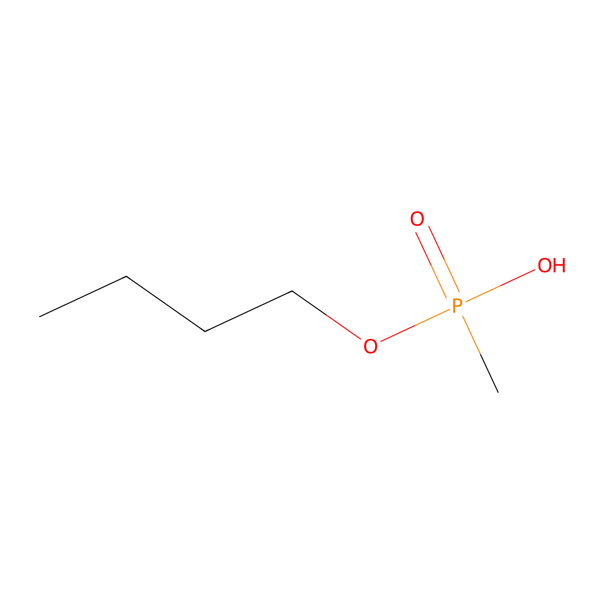 Butyl methylphosphonate molecular structure, CAS 1832-55-9