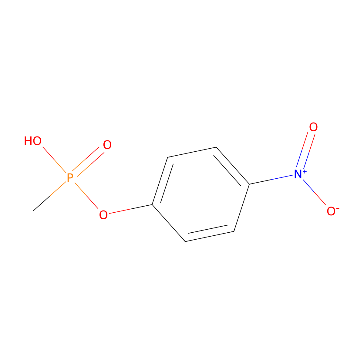Methyl-phosphonic acid mono-(4-nitro-phenyl) ester molecular structure, CAS 1832-64-0