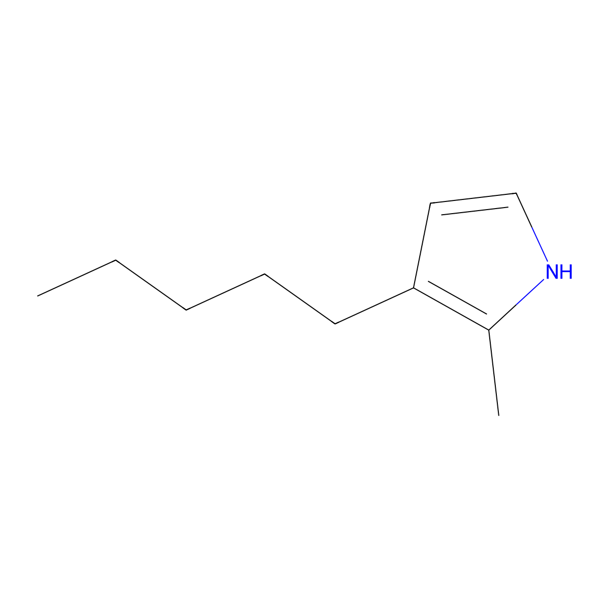 2-Methyl-3-amylpyrrole molecular structure, CAS 18320-91-7