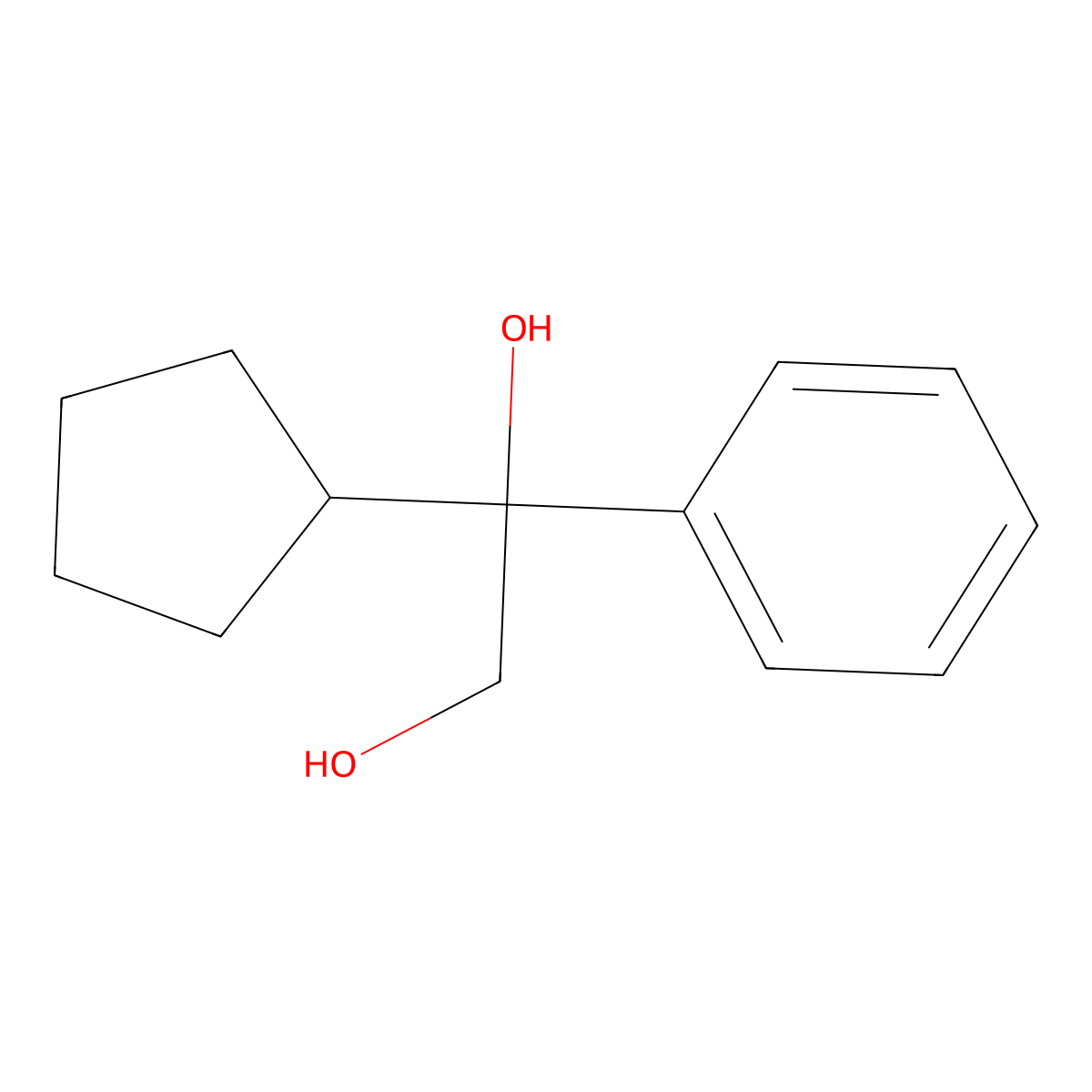 (R)-1-Cyclopentyl-1-phenylethane-1,2-diol molecular structure, CAS 183201-49-2