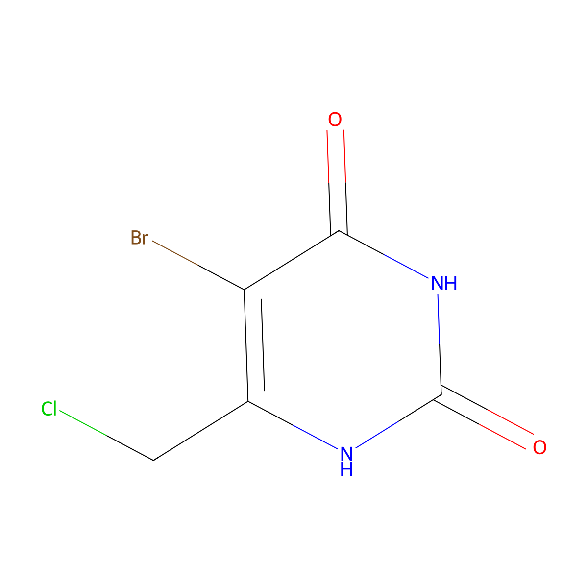 5-Bromo-6-chloromethyluracil molecular structure, CAS 183205-46-1