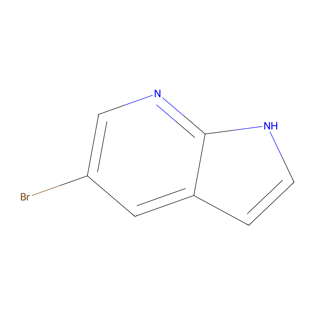 5-bromo-1H-pyrrolo[2,3-b]pyridine molecular structure, CAS 183208-35-7