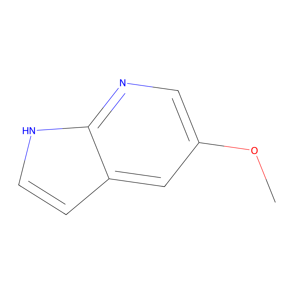 5-methoxy-1H-pyrrolo[2,3-b]pyridine molecular structure, CAS 183208-36-8