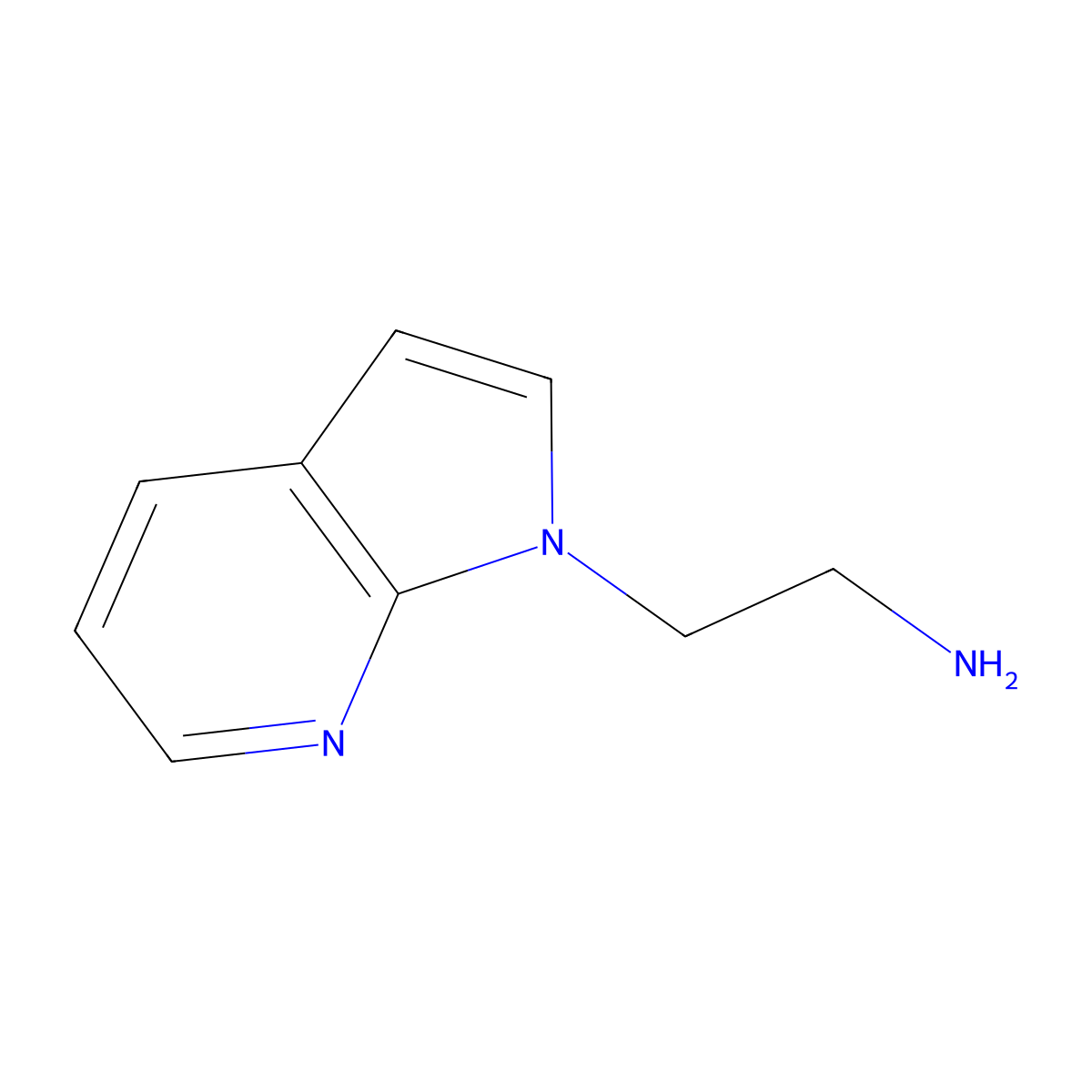 2-(1H-pyrrolo(2,3-b)pyridin-1-yl)ethan-1-amine molecular structure, CAS 183208-60-8