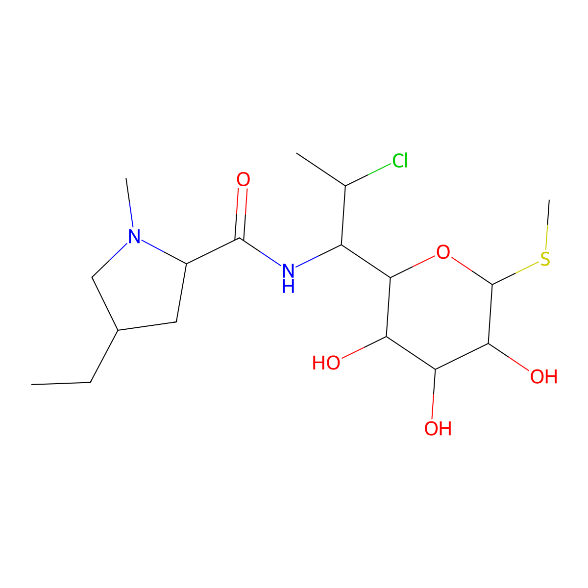 Clindamycin B molecular structure, CAS 18323-43-8
