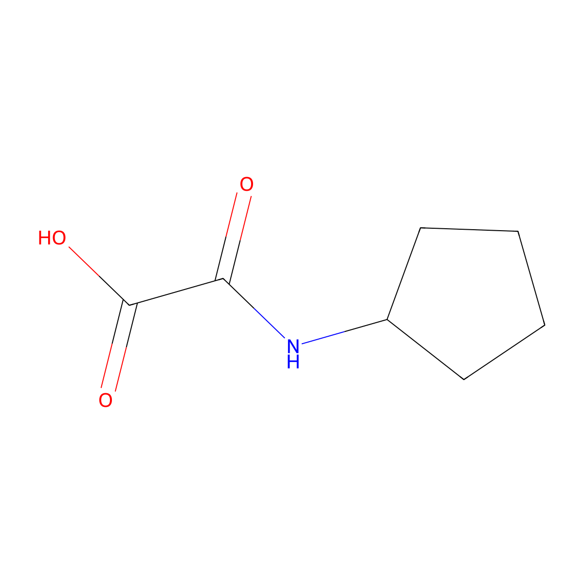 (Cyclopentylamino)(oxo)acetic acid molecular structure, CAS 183235-80-5