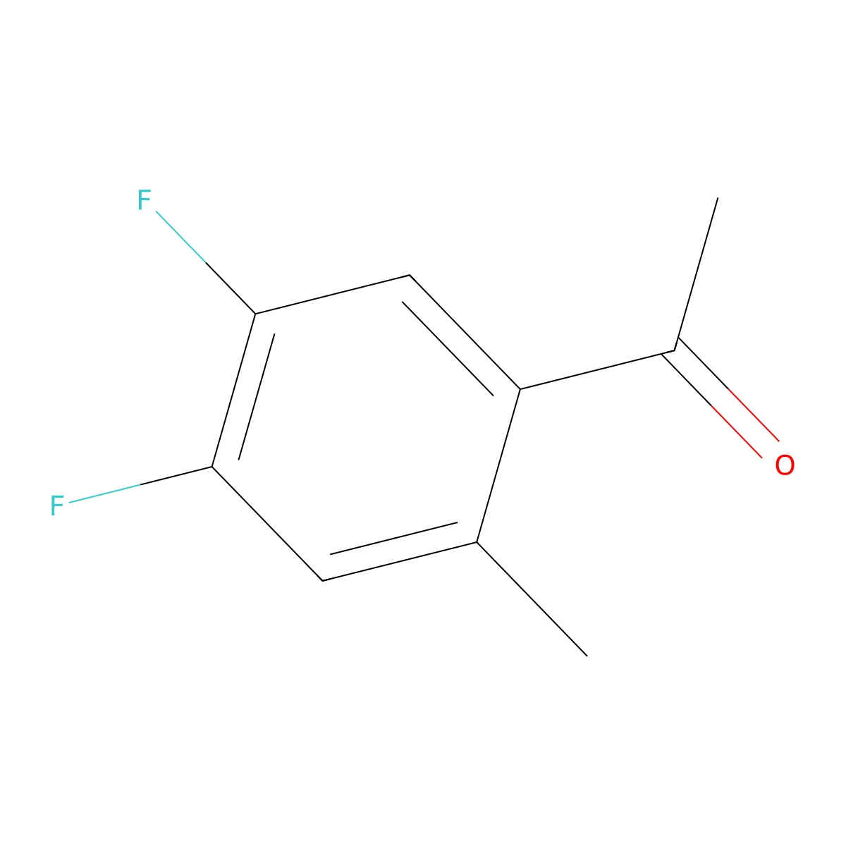 1-(4,5-Difluoro-2-methylphenyl)ethanone molecular structure, CAS 183237-85-6