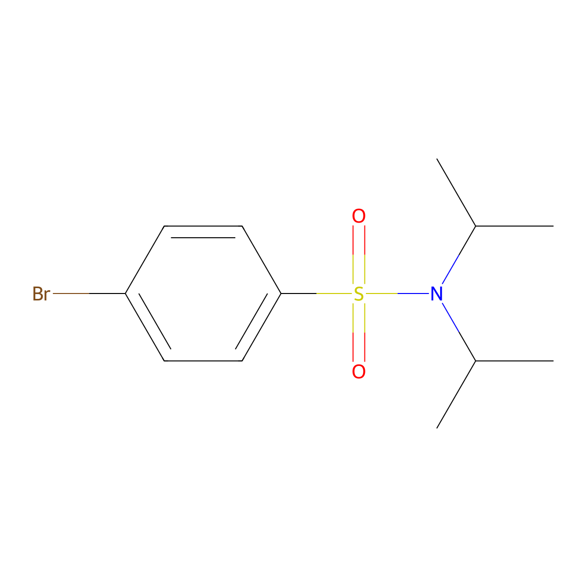 4-bromo-N,N-bis(propan-2-yl)benzene-1-sulfonamide molecular structure, CAS 183241-47-6