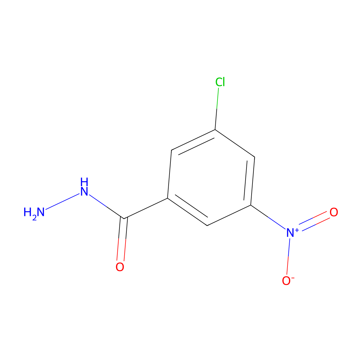 3-Chloro-5-nitrobenzohydrazide molecular structure, CAS 183244-15-7