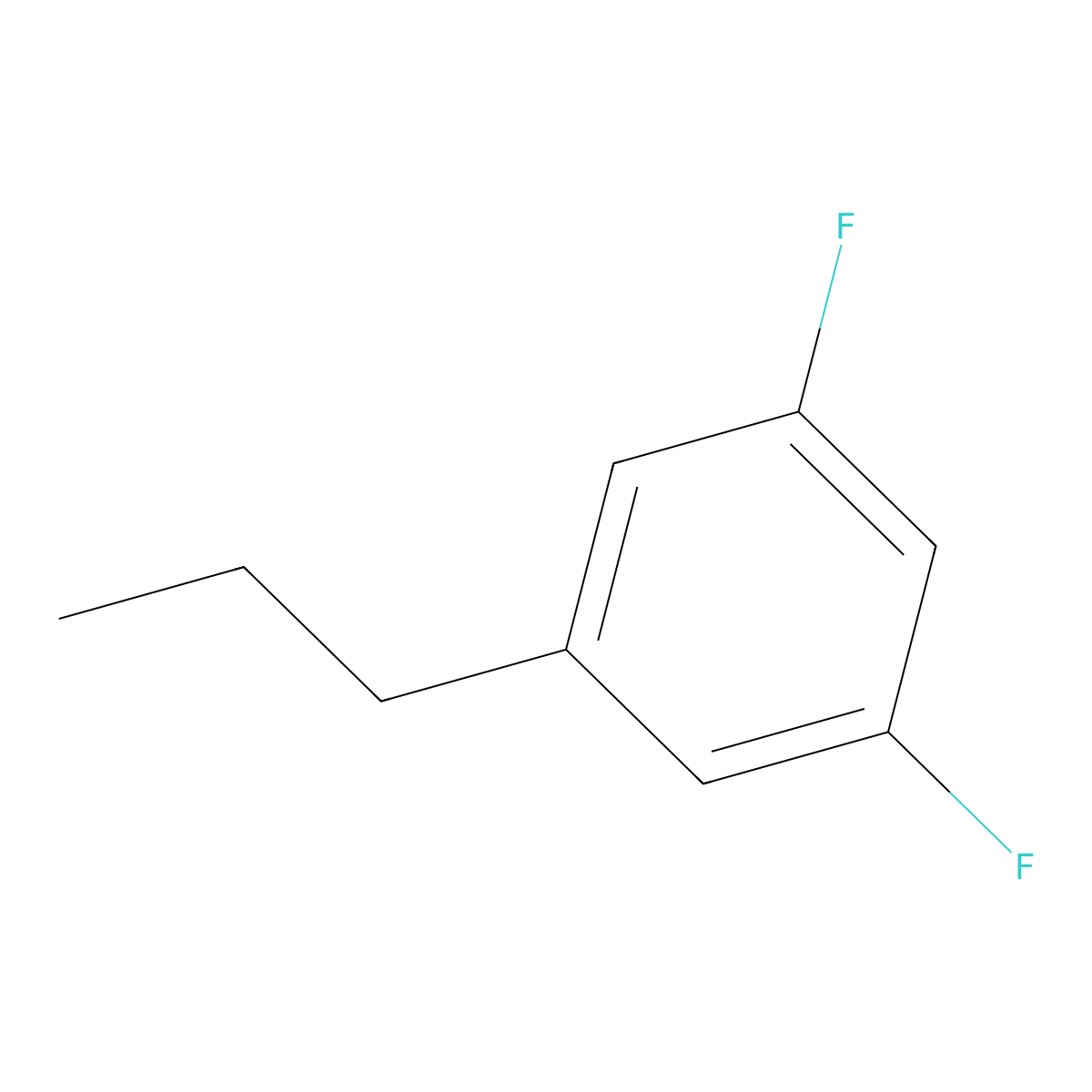 1,3-Difluoro-5-propylbenzene molecular structure, CAS 183245-00-3