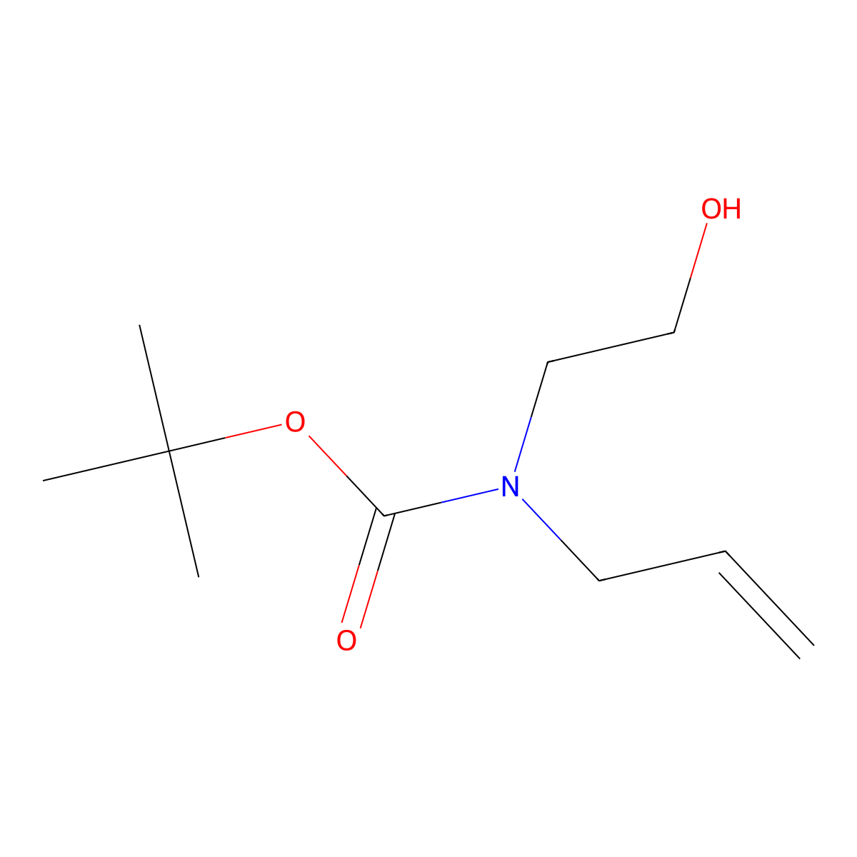 tert-butyl N-(2-hydroxyethyl)-N-(prop-2-en-1-yl)carbamate molecular structure, CAS 183247-75-8