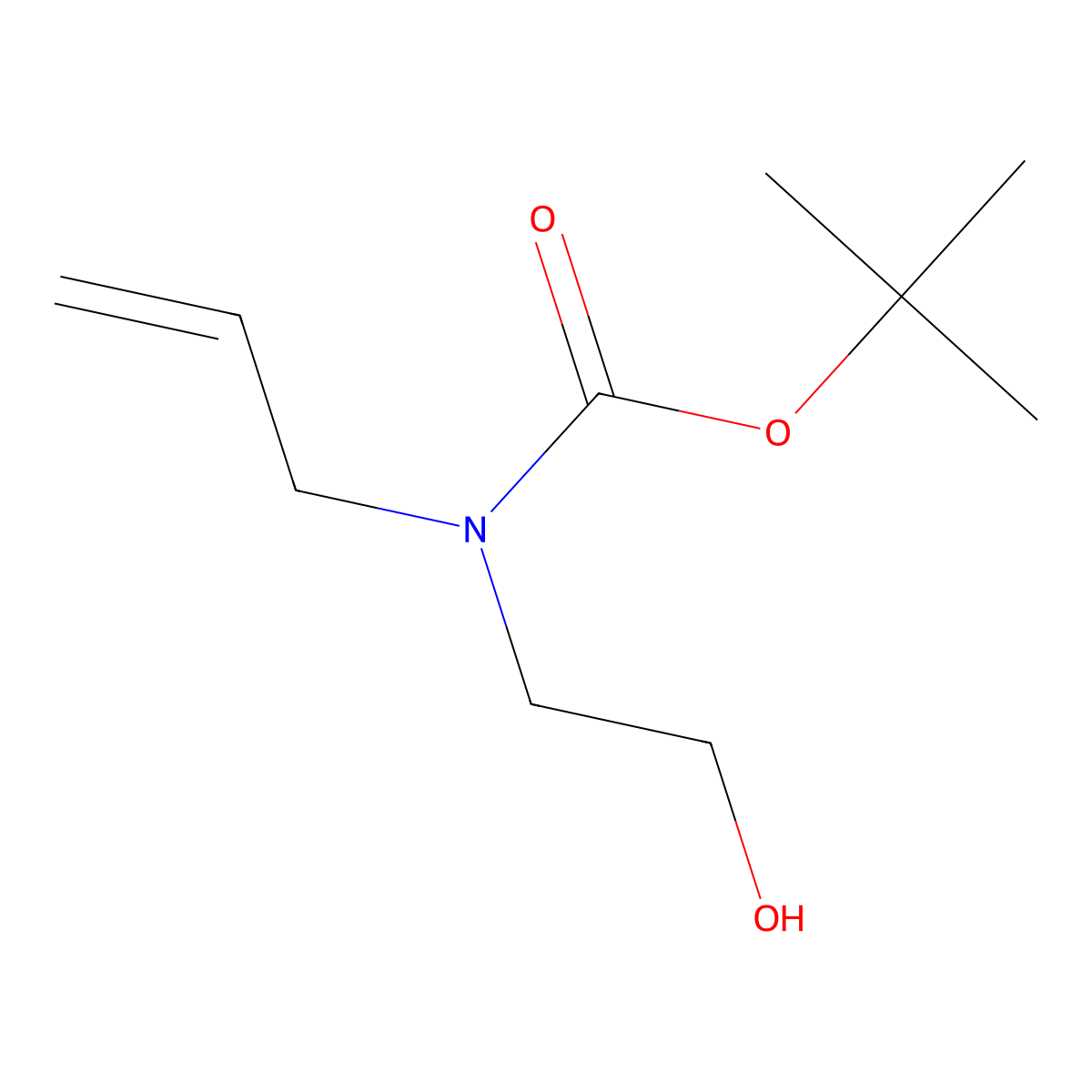 tert-butyl N-(2-hydroxyethyl)-N-(prop-2-en-1-yl)carbamate molecular structure, CAS 183247-75-8