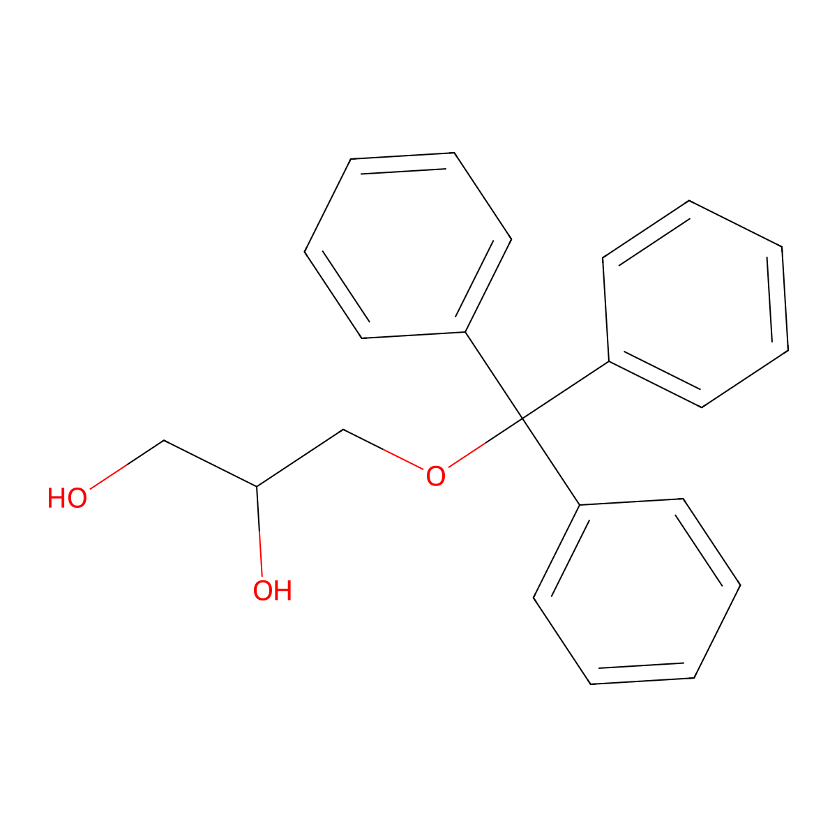 3-Trityloxypropane-1,2-diol molecular structure, CAS 18325-46-7