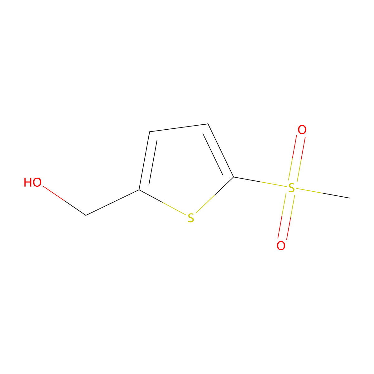 (5-Methanesulfonylthiophen-2-yl)methanol molecular structure, CAS 183251-65-2