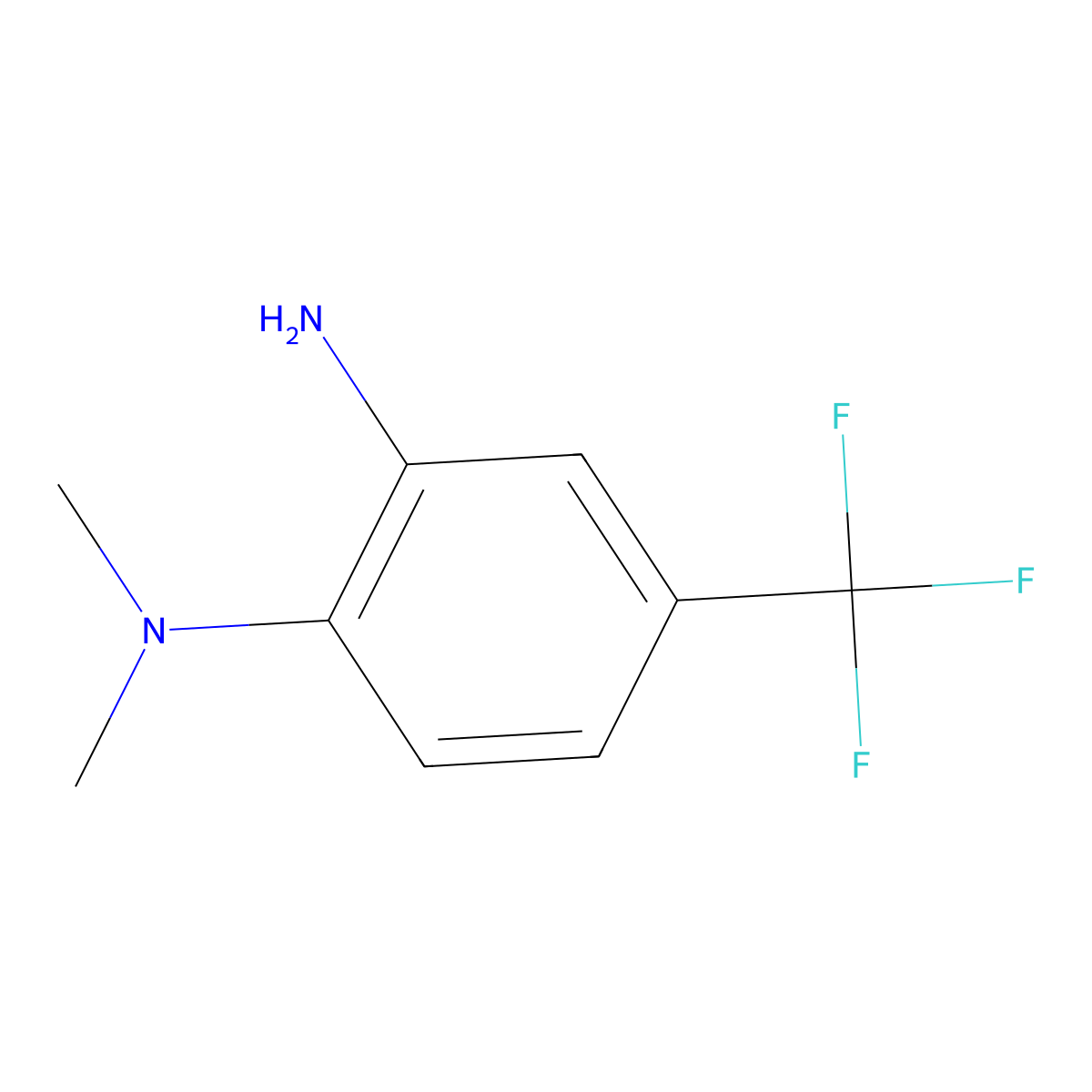 1-N,1-N-dimethyl-4-(trifluoromethyl)benzene-1,2-diamine molecular structure, CAS 183251-95-8