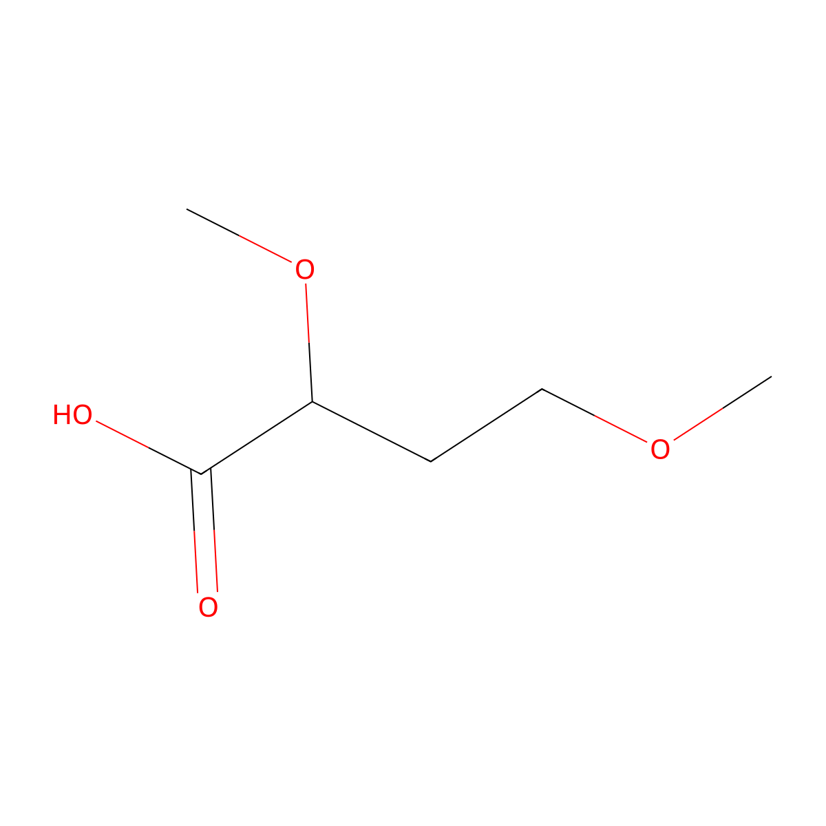 2,4-Dimethoxybutanoic acid molecular structure, CAS 1832579-54-0