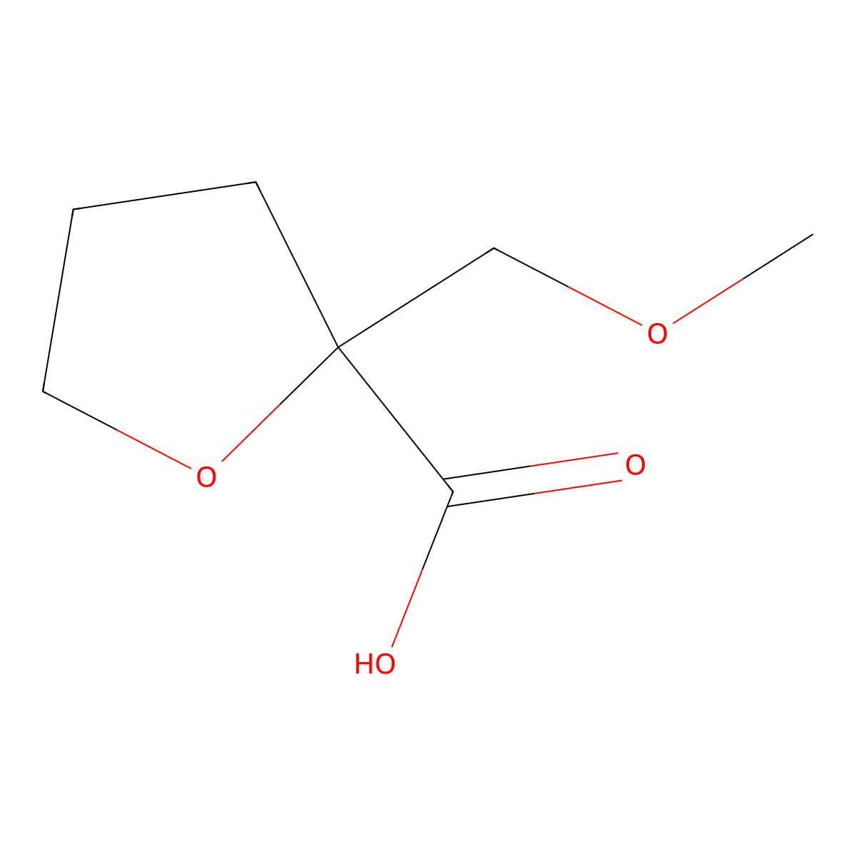 2-(Methoxymethyl)oxolane-2-carboxylic acid molecular structure, CAS 1832579-71-1