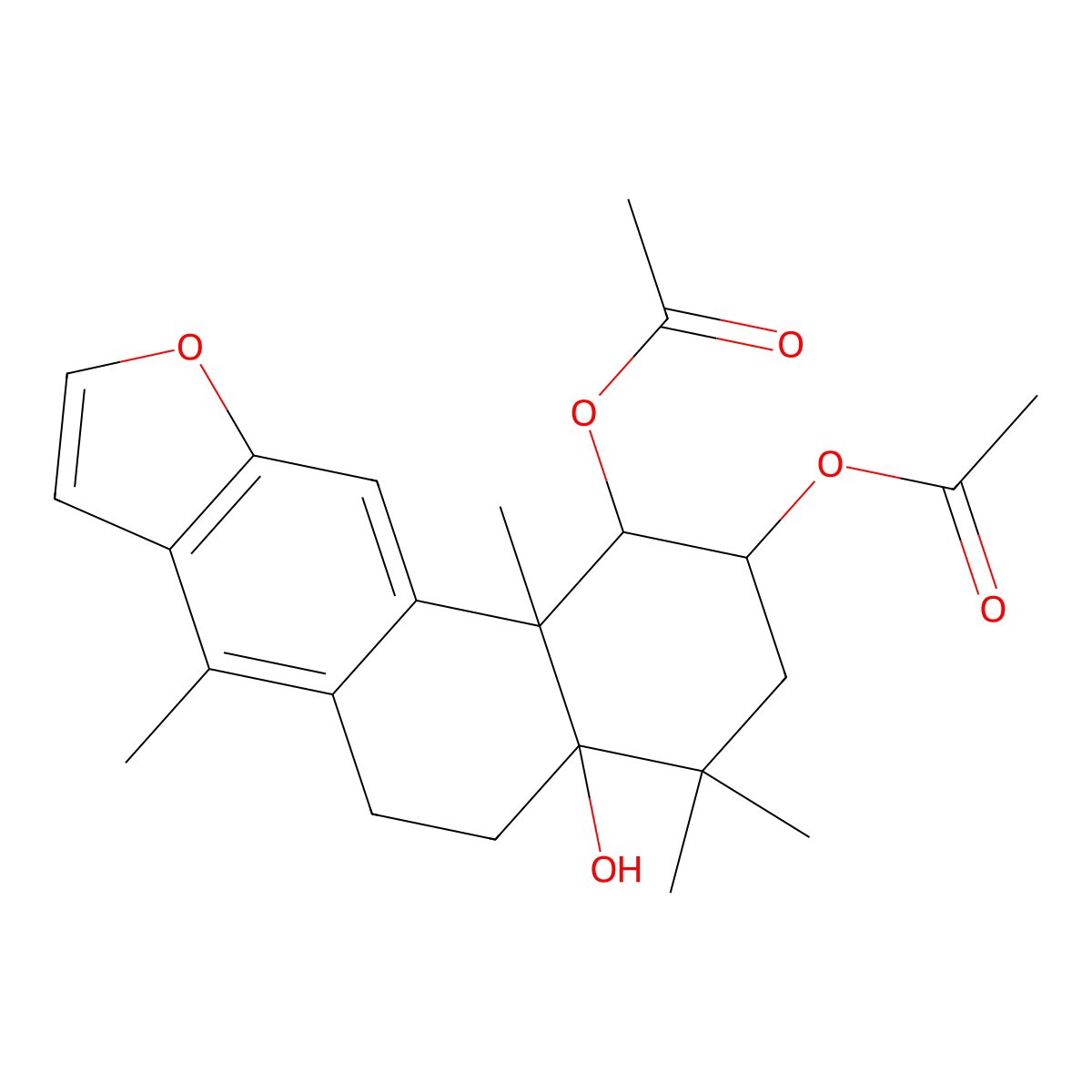 2-Acetoxy-3-deacetoxycaesaldekarin E molecular structure, CAS 18326-06-2
