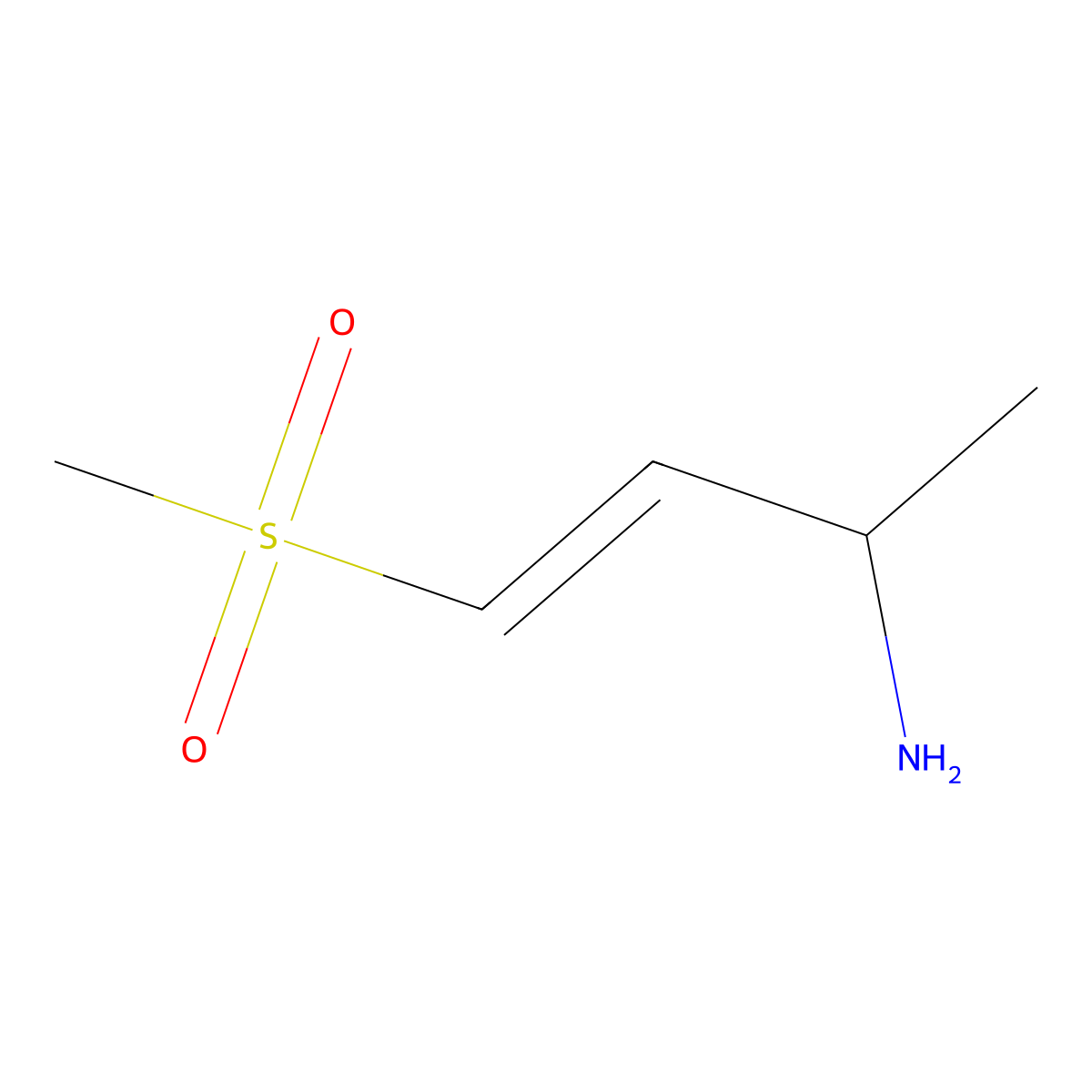 (E,2S)-4-methylsulfonylbut-3-en-2-amine molecular structure, CAS 1832611-35-4